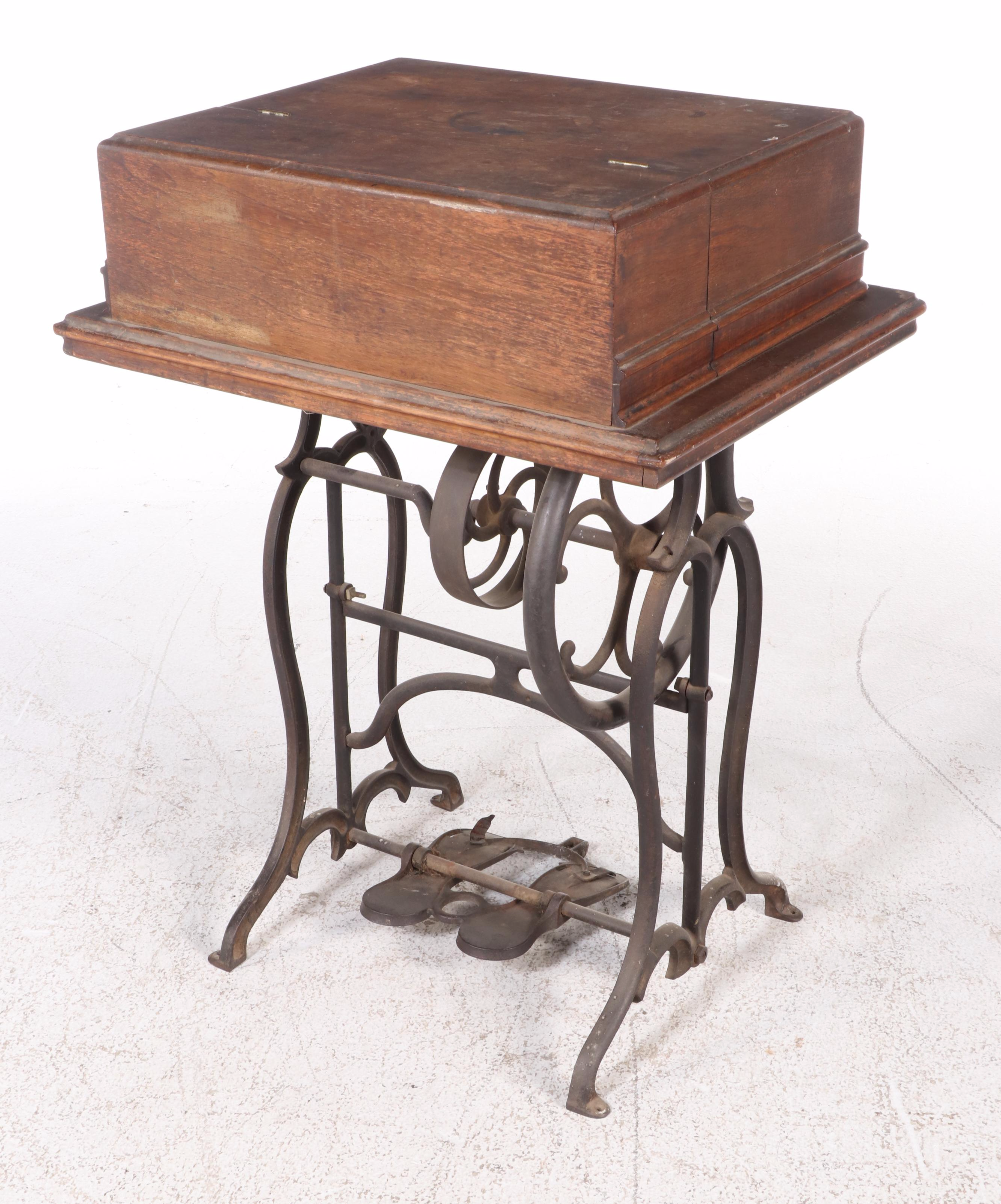 Wheeler & Wilson Sewing Machine on Treadle Table, Late 19th Century