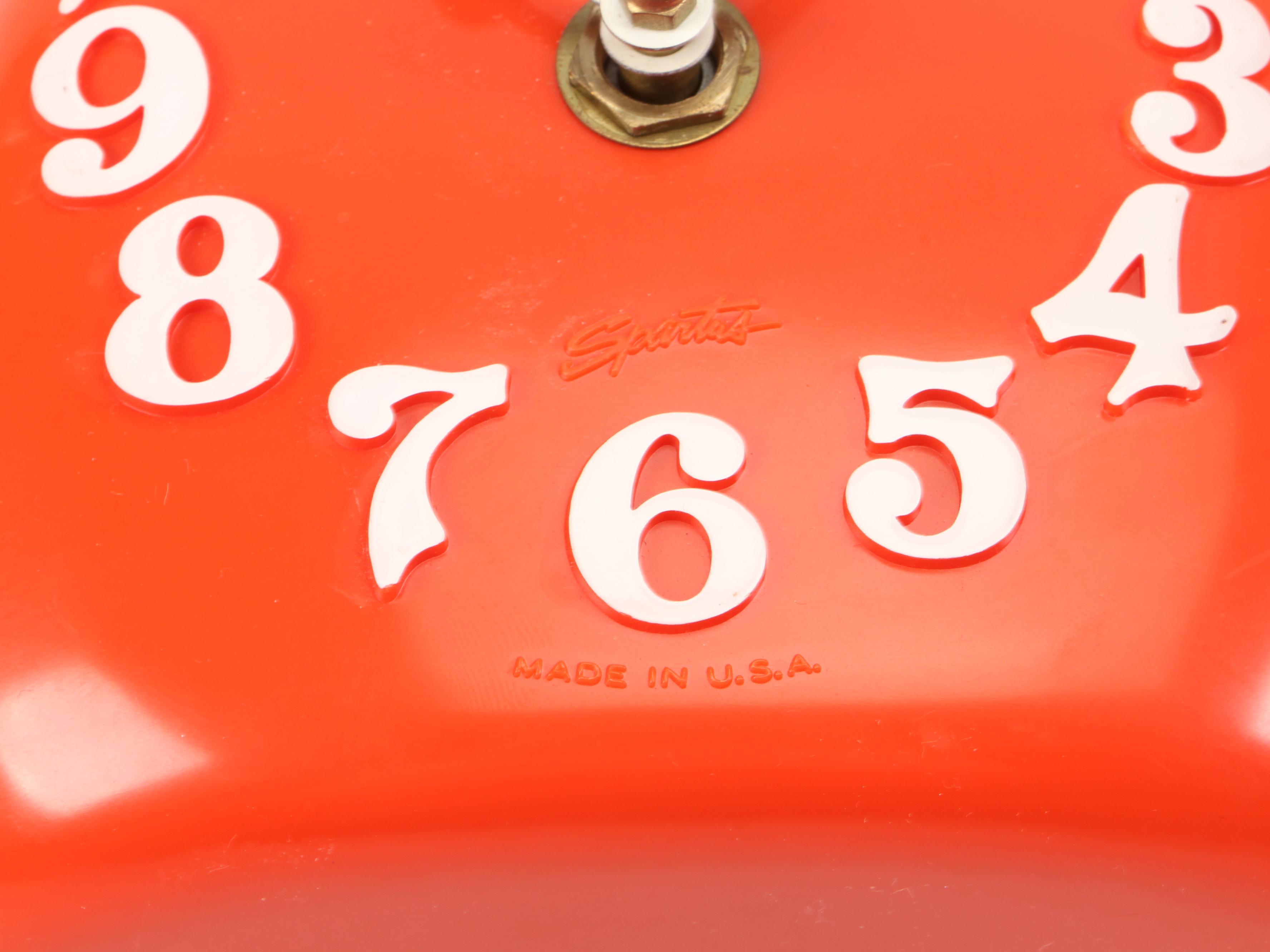 Spartus Molded Plastic Chicken and Teapot Wall Clocks, Mid to Late 20th C.