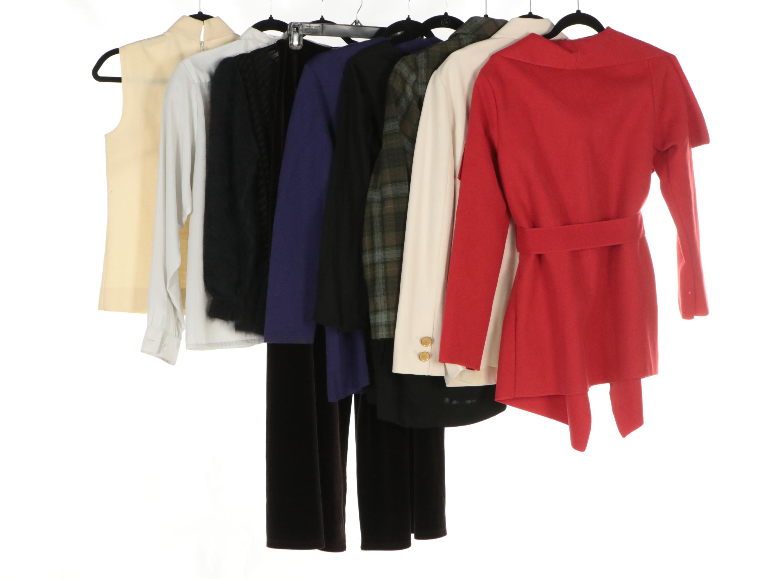 Salvatore Ferragamo Jacket, Autograph Blouse, Georgiou Studio Pants & More