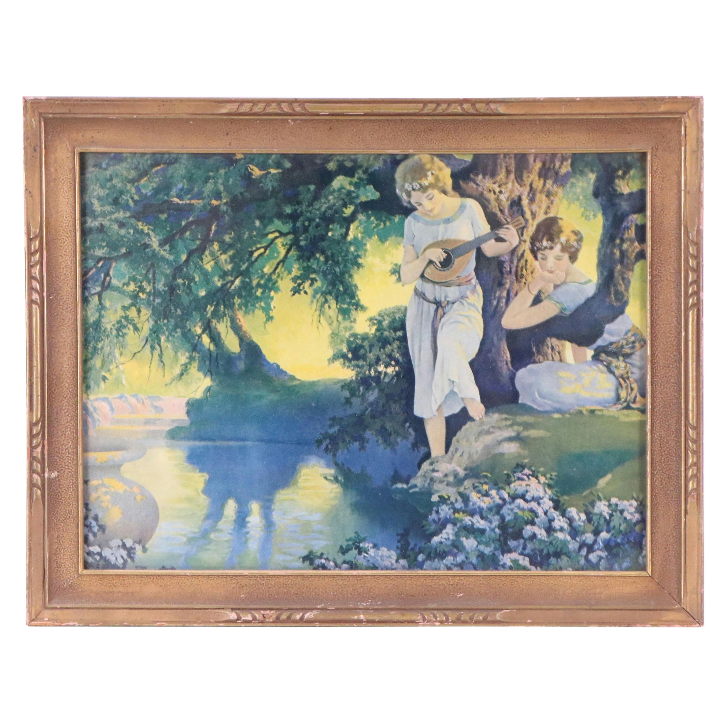 Offset Lithograph After Chester K. Van Nortwick "Love's Meditation" Early 20th C