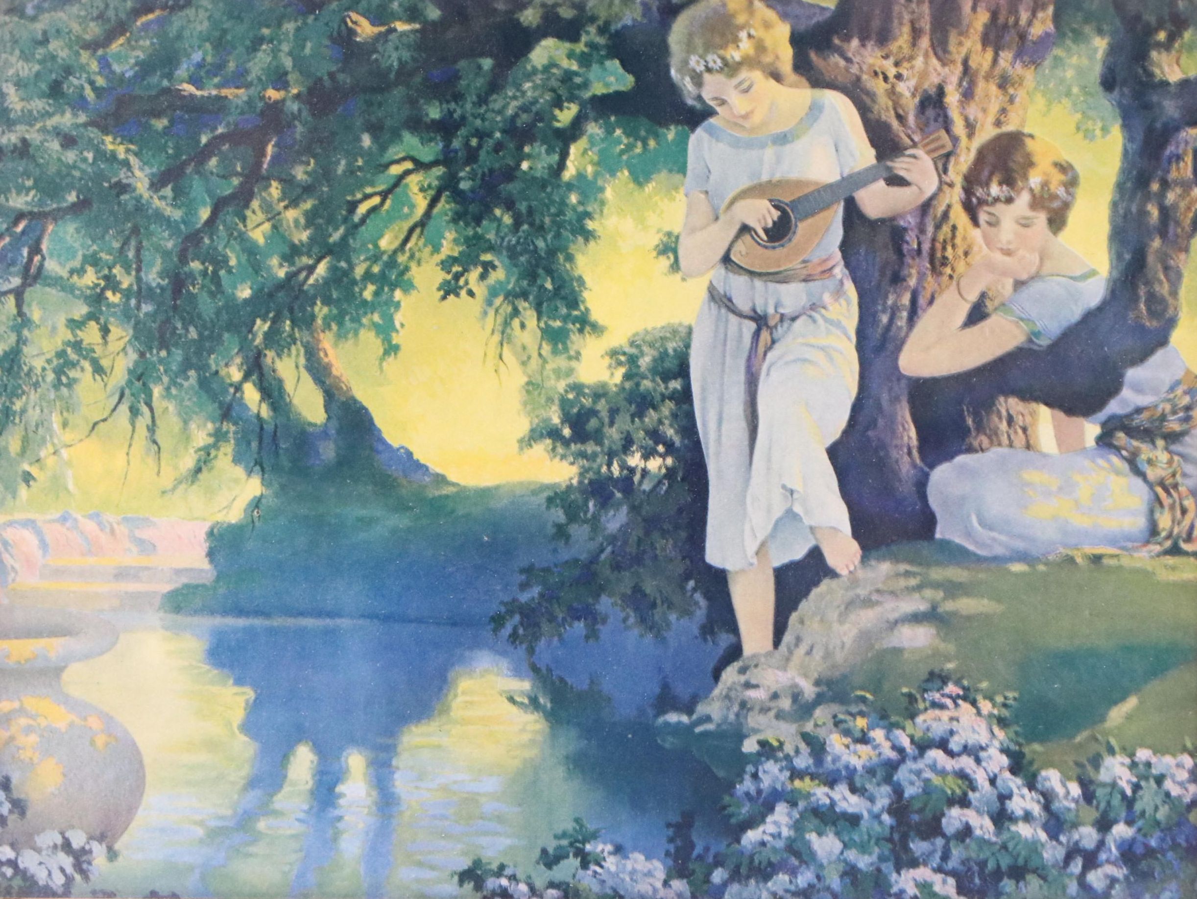 Offset Lithograph After Chester K. Van Nortwick "Love's Meditation" Early 20th C