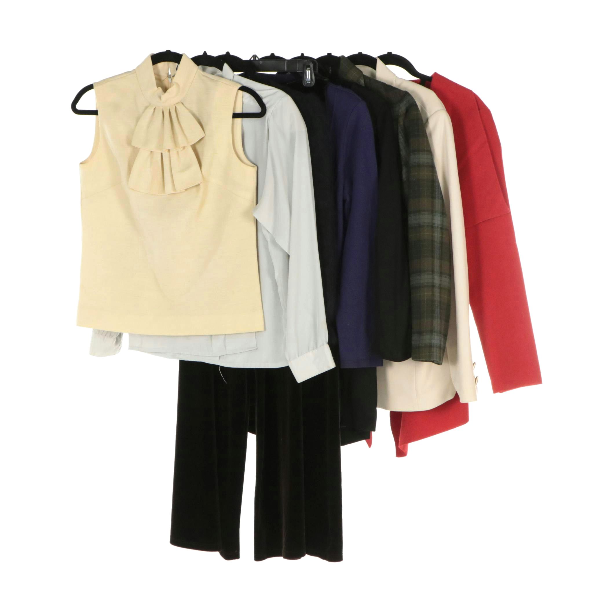 Salvatore Ferragamo Jacket, Autograph Blouse, Georgiou Studio Pants & More