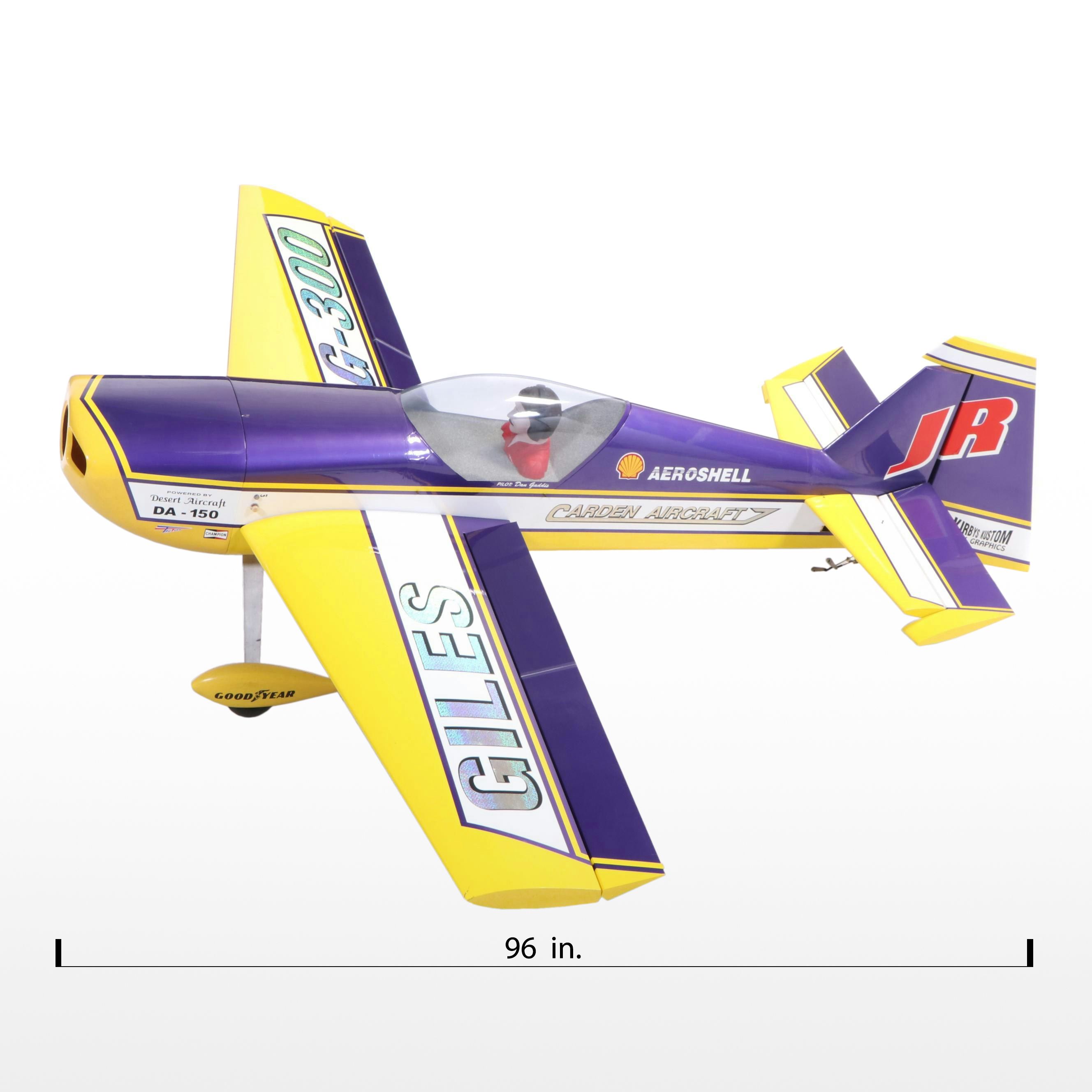 Carden Aircraft "Giles 300" Model RC Airplane with Desert Aircraft DA150 Engine