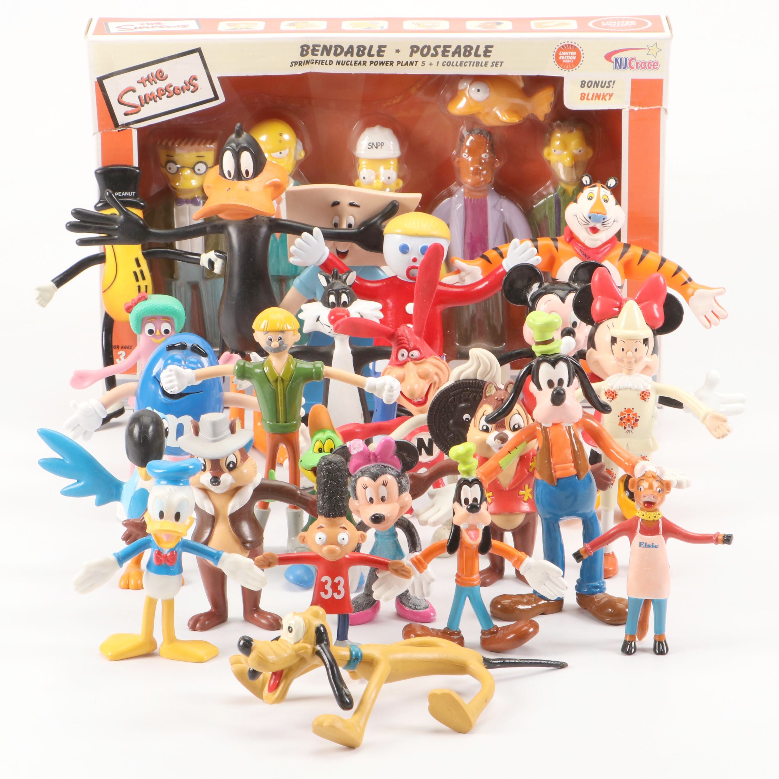 The Simpsons, Mickey Mouse and Friends and More Poseable Figures, Late 20th C.