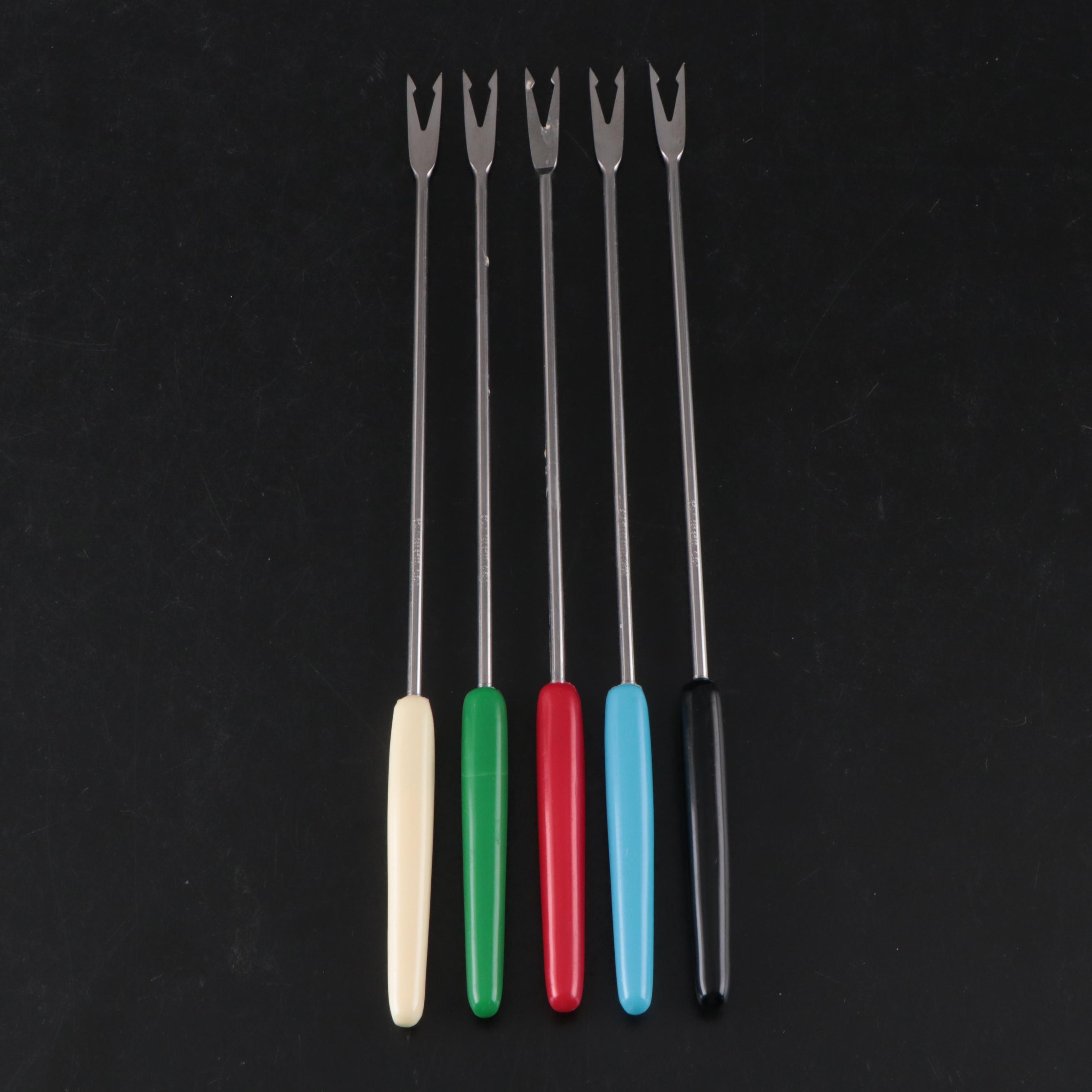 Farberware Stainless Steel Fondue Set with Dipping Plates and Recipes