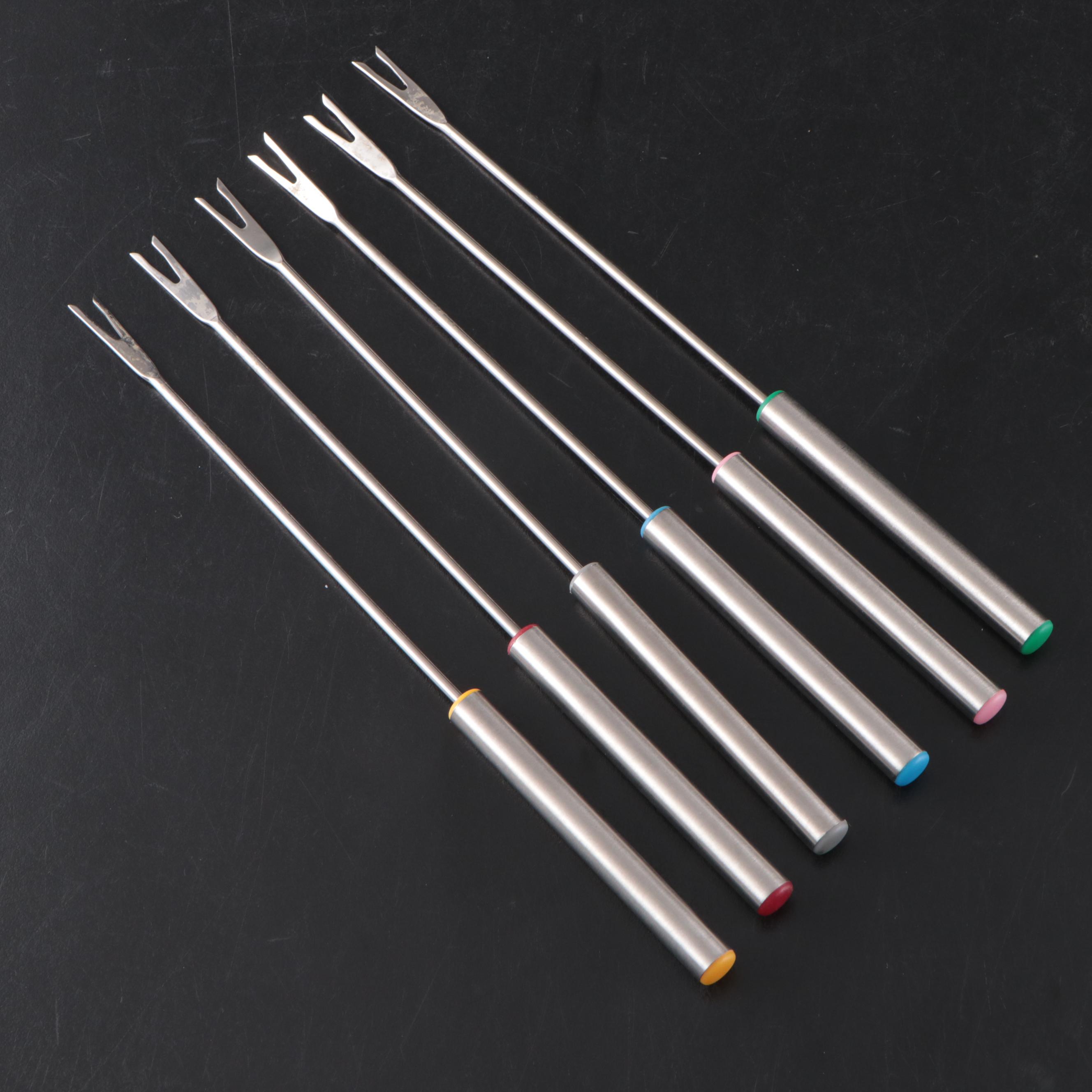 Farberware Stainless Steel Fondue Set with Dipping Plates and Recipes