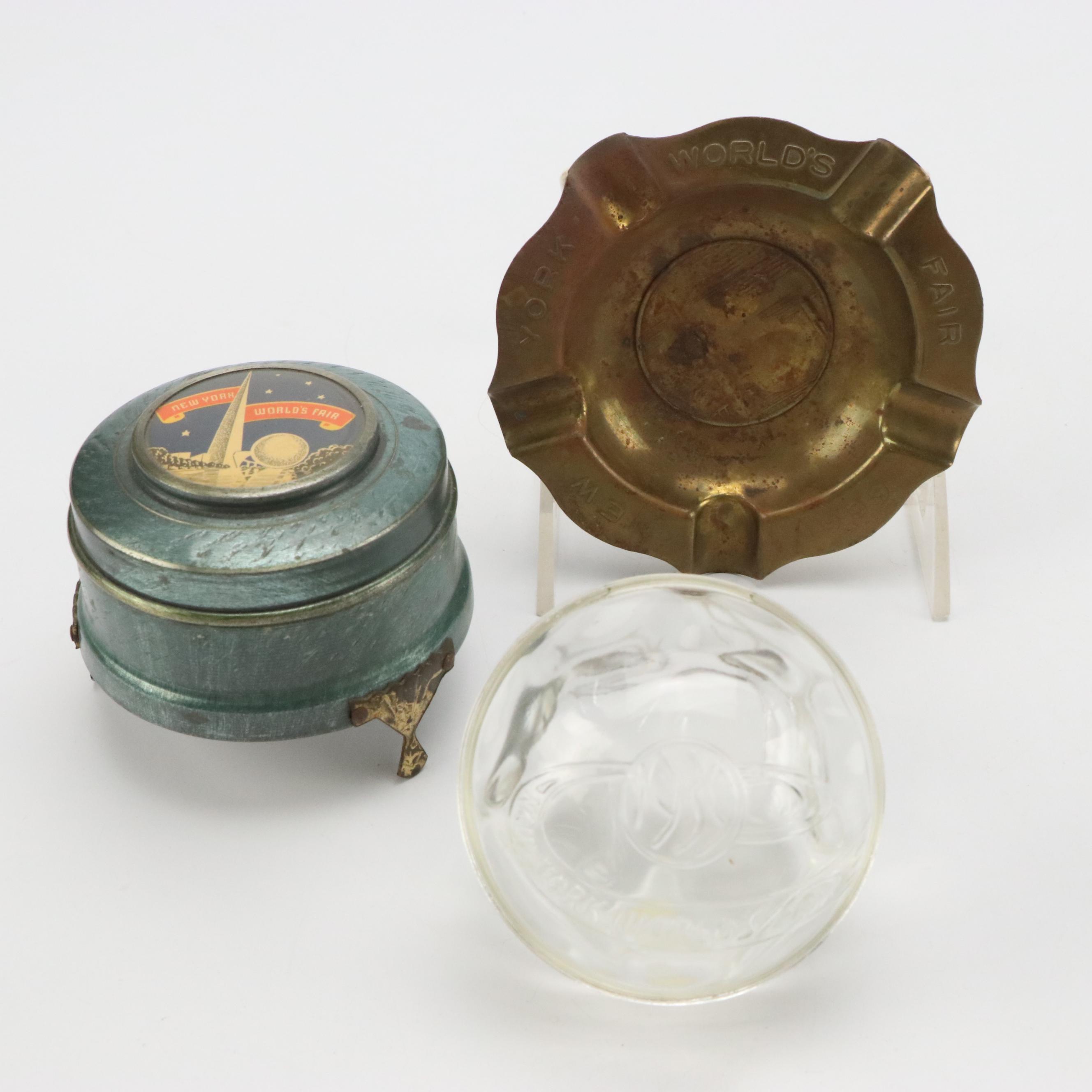 1939 World's Fair Poster Stamps, Lamp, Felt Panel, Bank and More