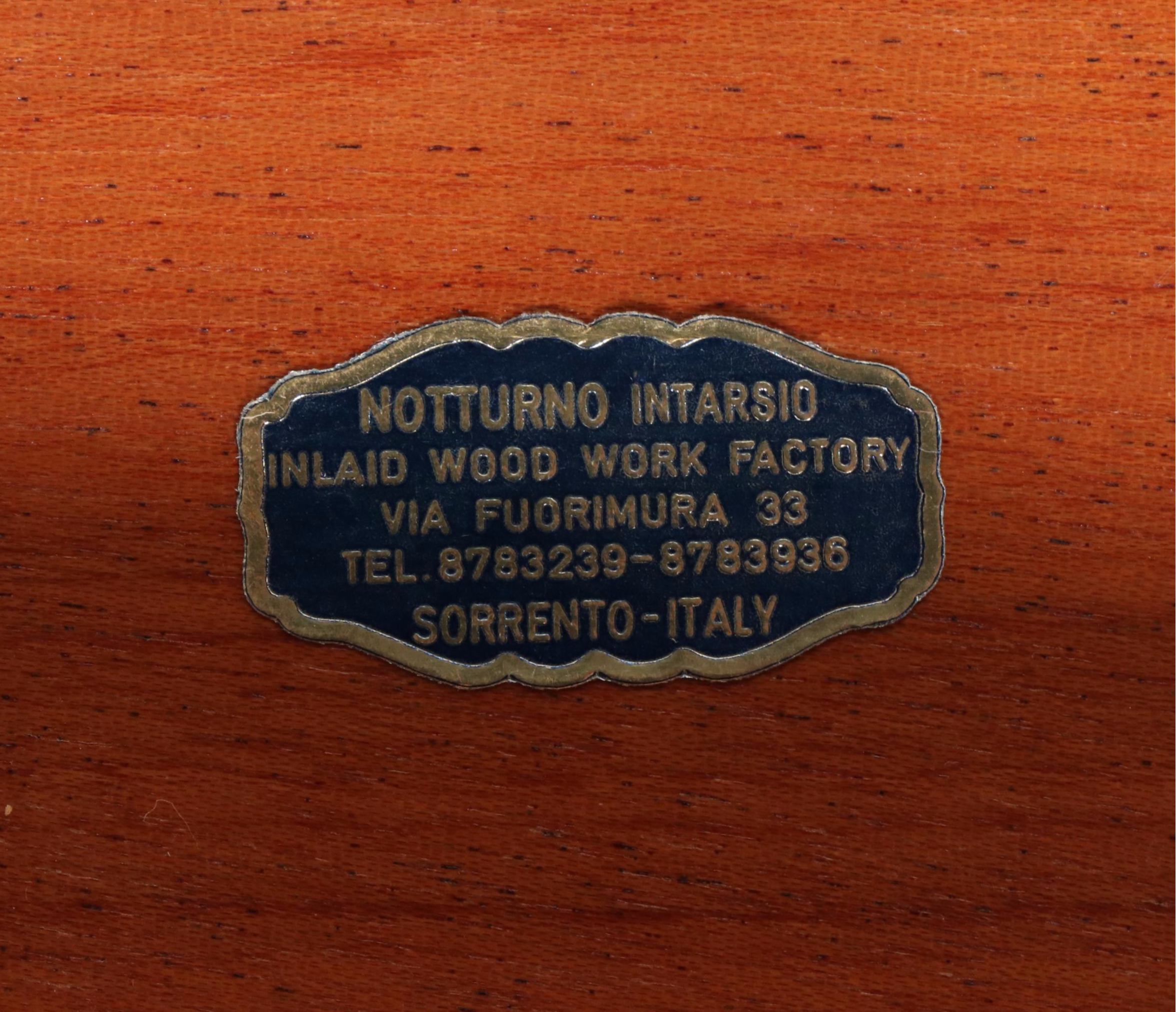 Notturno Intarsio Italian Marquetry Inlaid Nesting Tables with Music Box