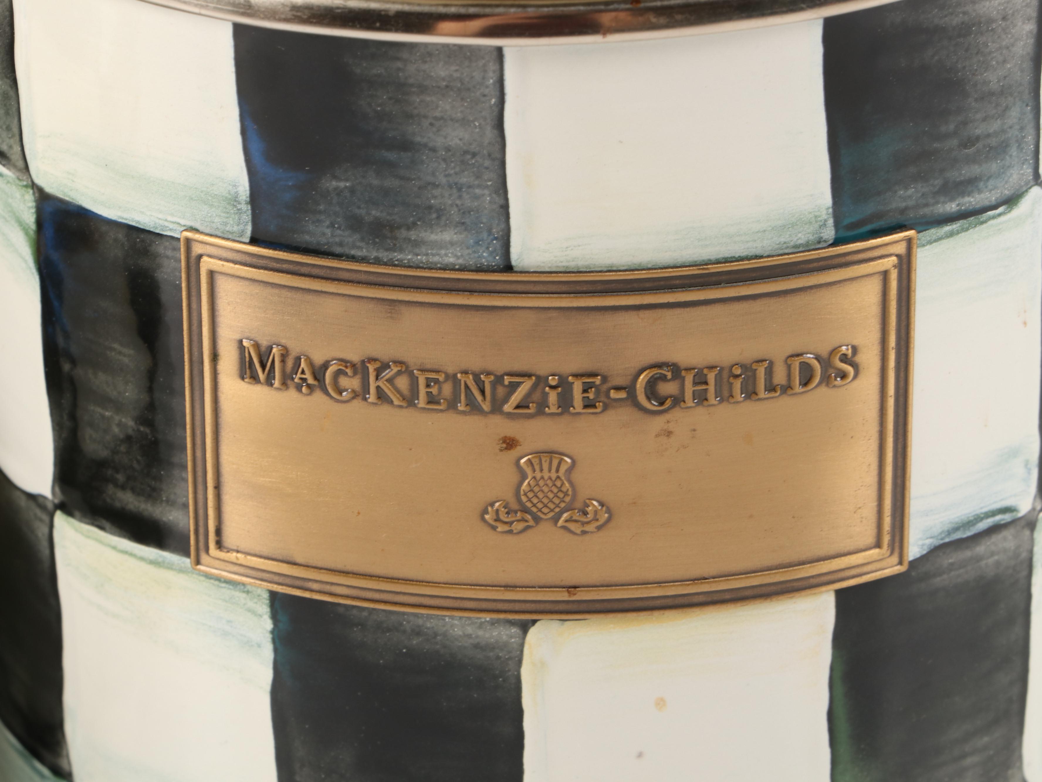 MacKenzie-Childs "Courtly Check" Enamelware Canisters