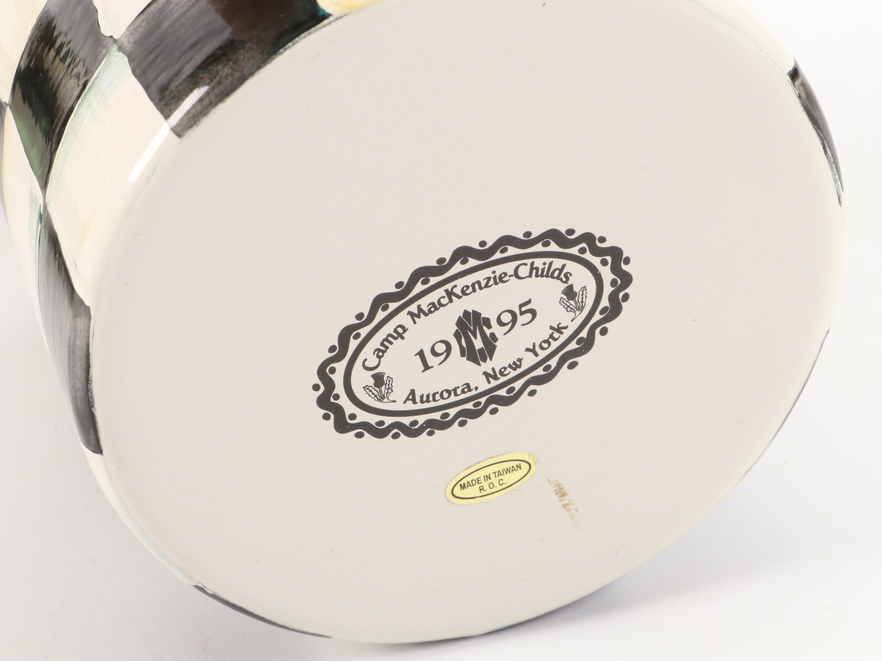 MacKenzie-Childs "Courtly Check" Enamelware Canisters