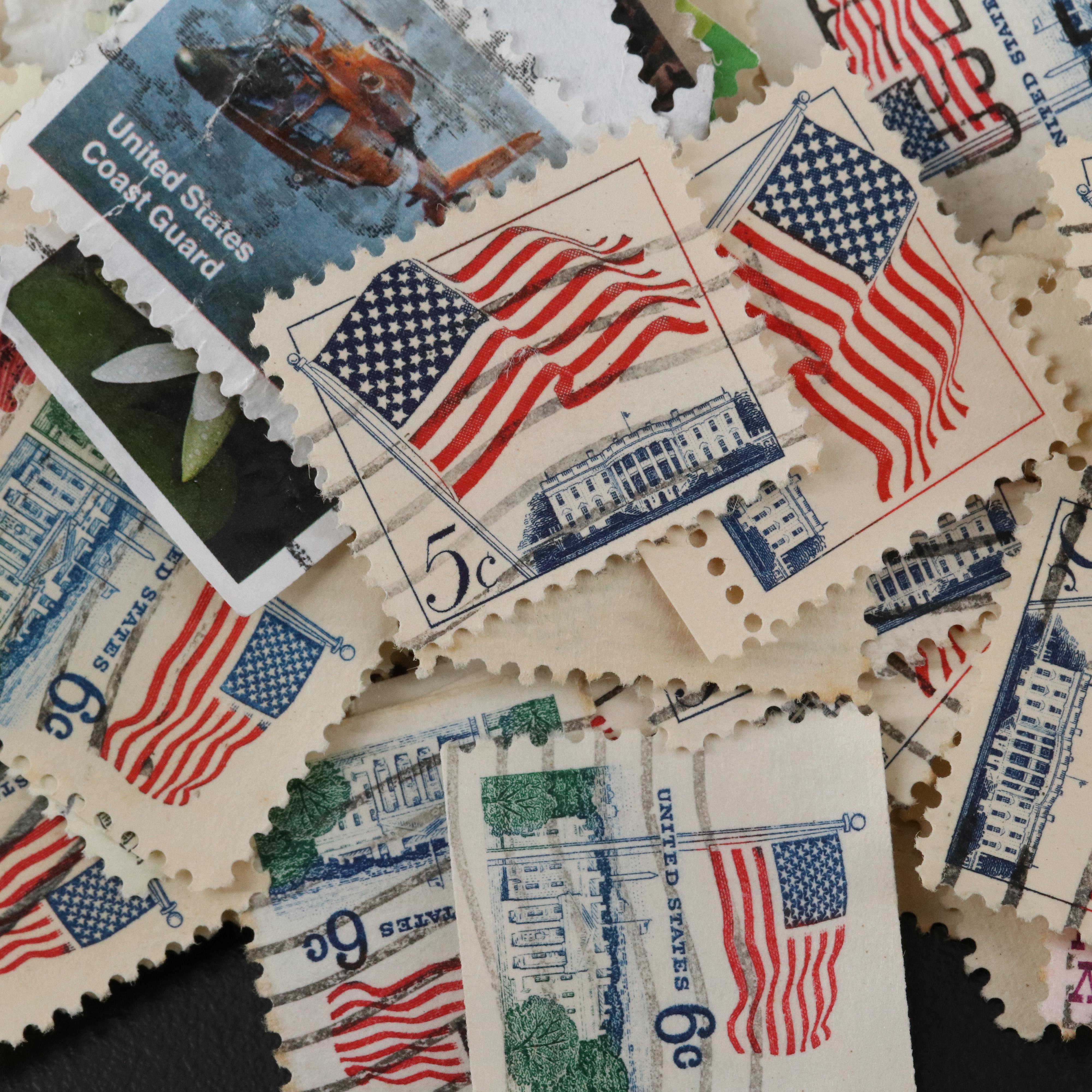 Large Assortment of Vintage U.S. Postage Stamps