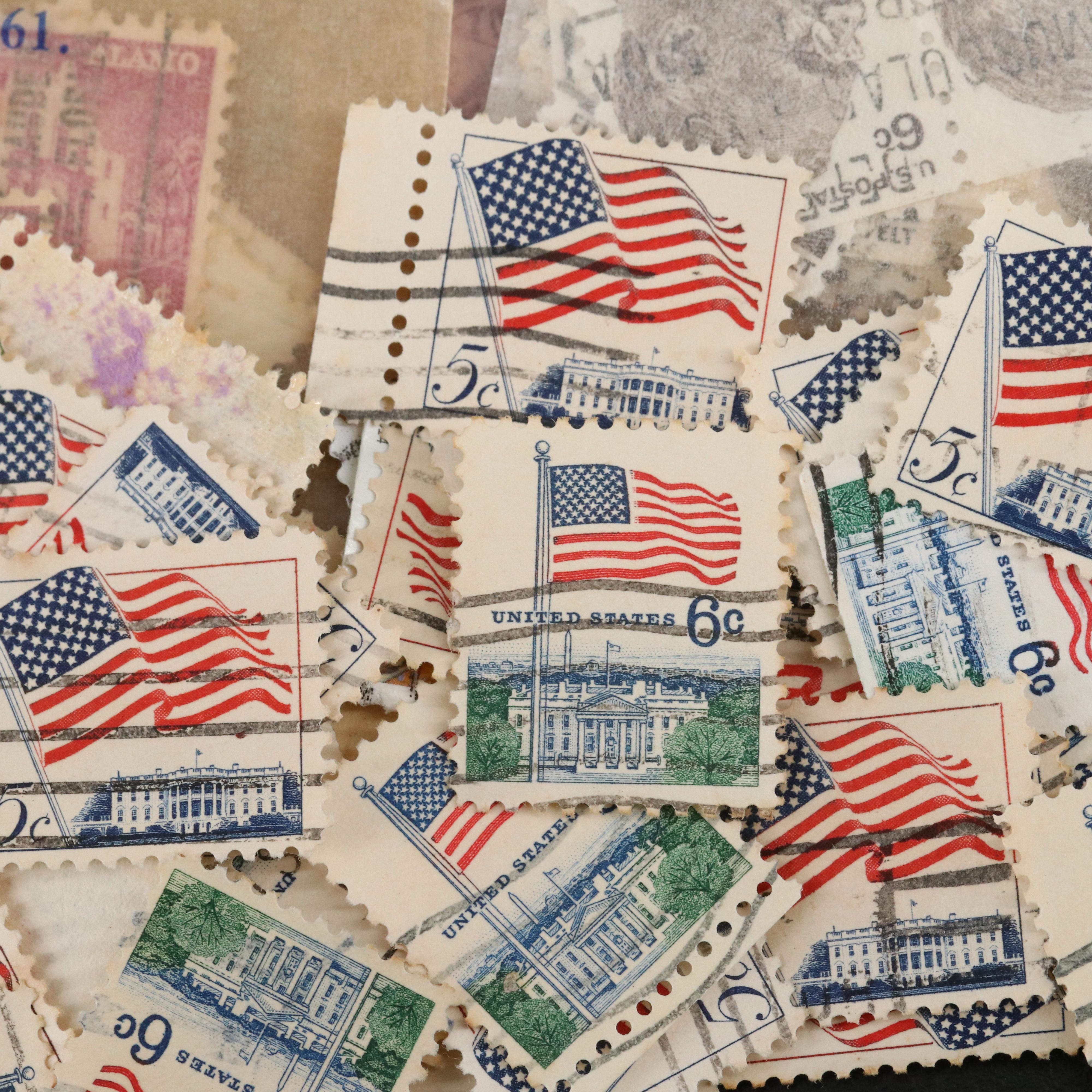 Large Assortment of Vintage U.S. Postage Stamps