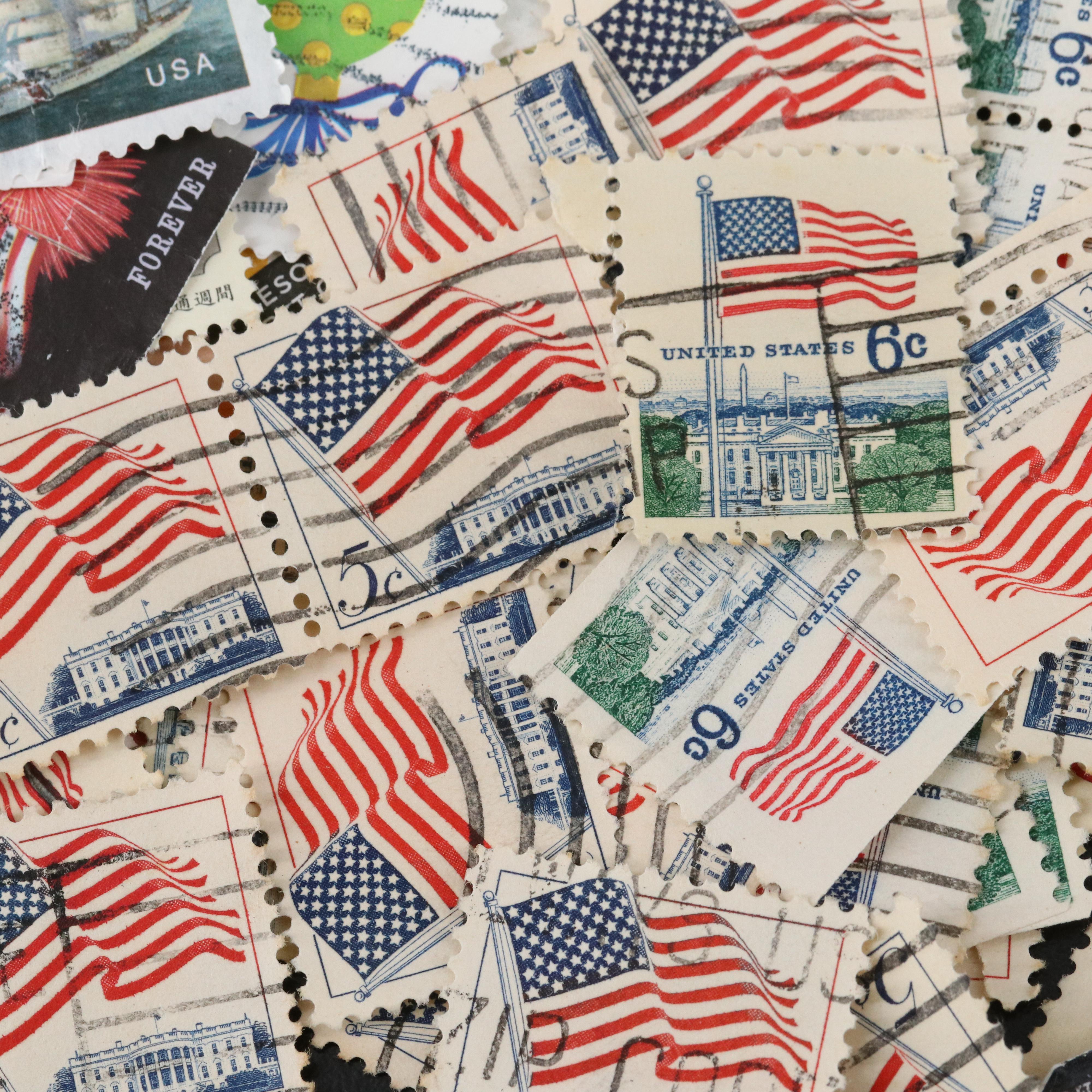 Large Assortment of Vintage U.S. Postage Stamps