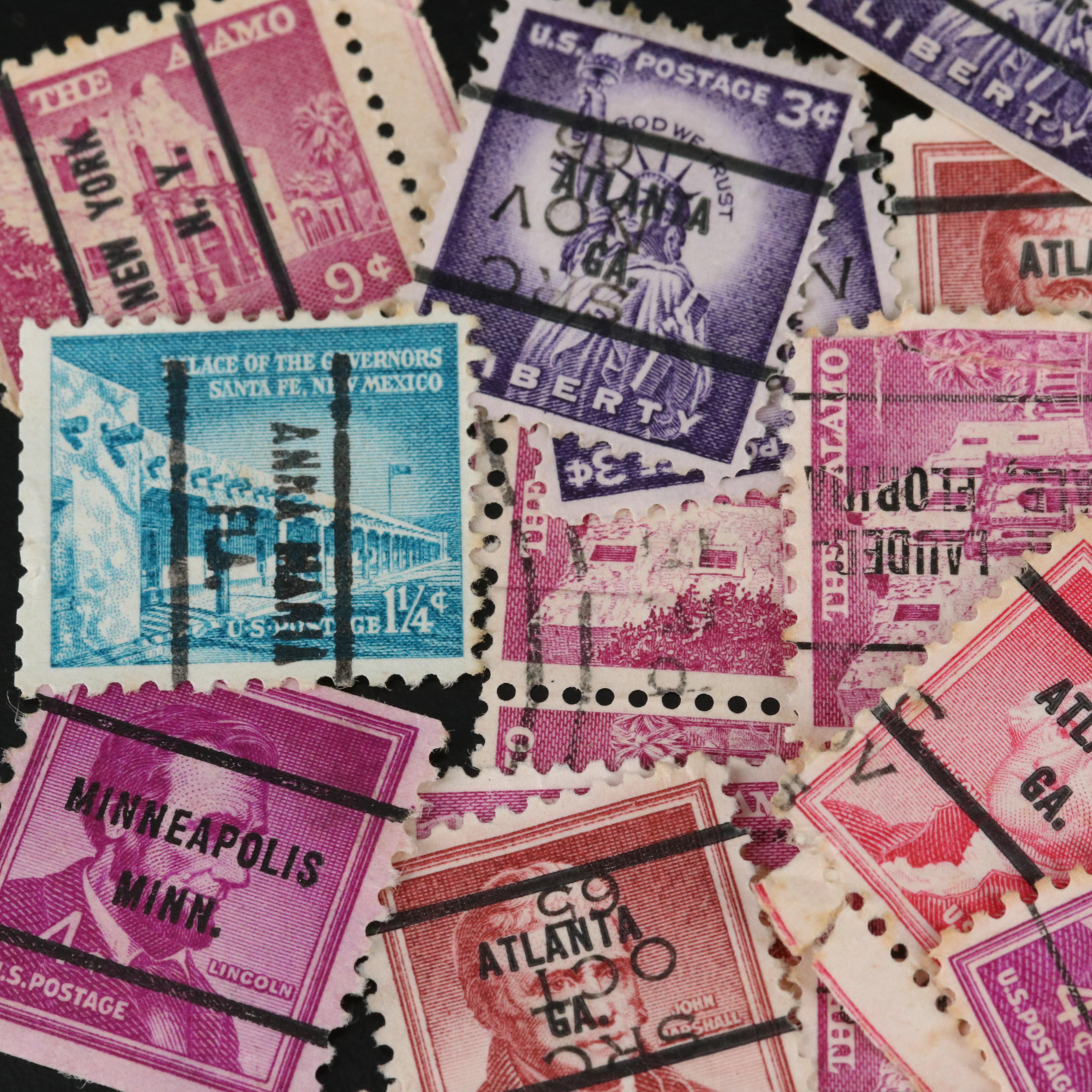 Large Assortment of Vintage U.S. Postage Stamps