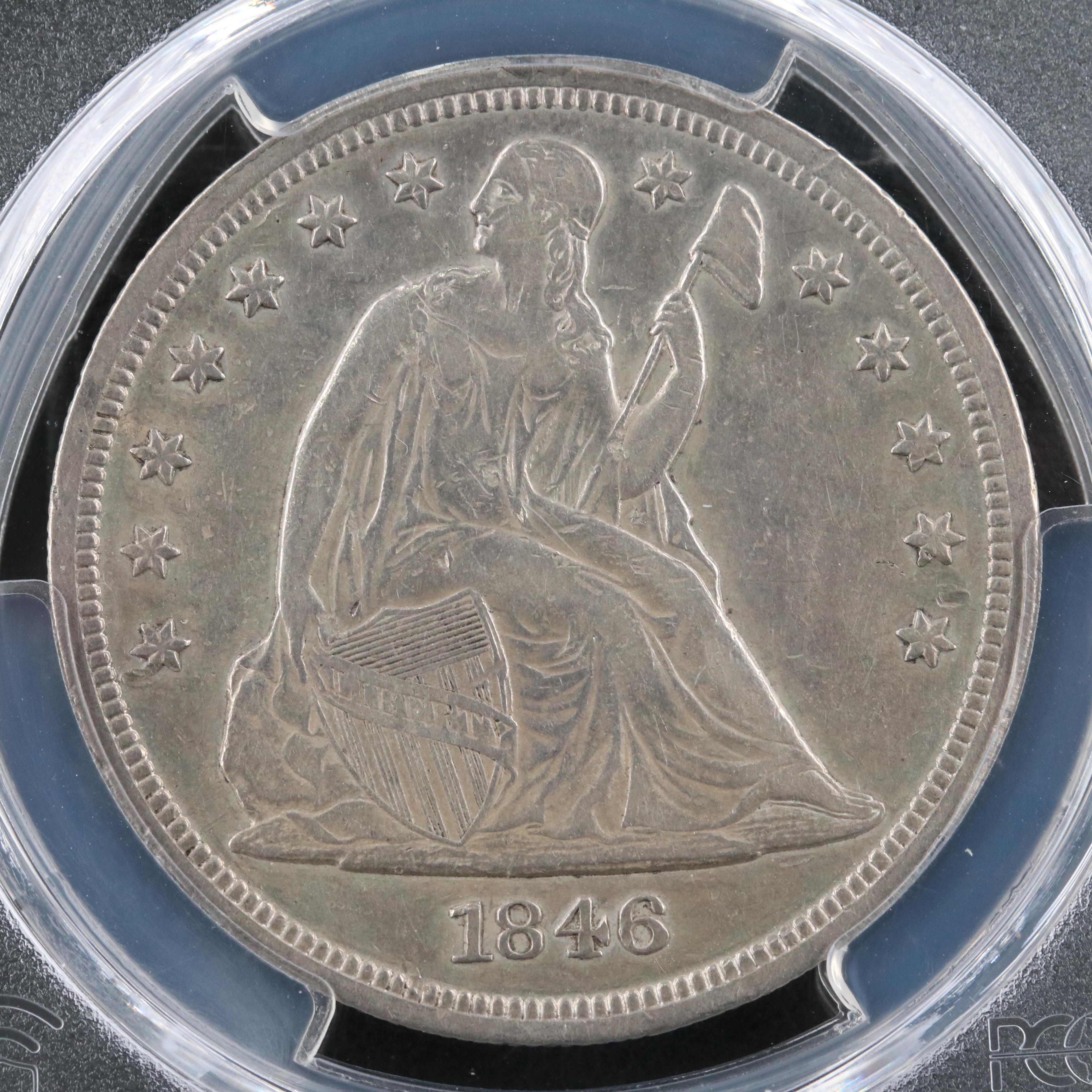 PCGS Graded XF40 1846 Liberty Seated Silver Dollar