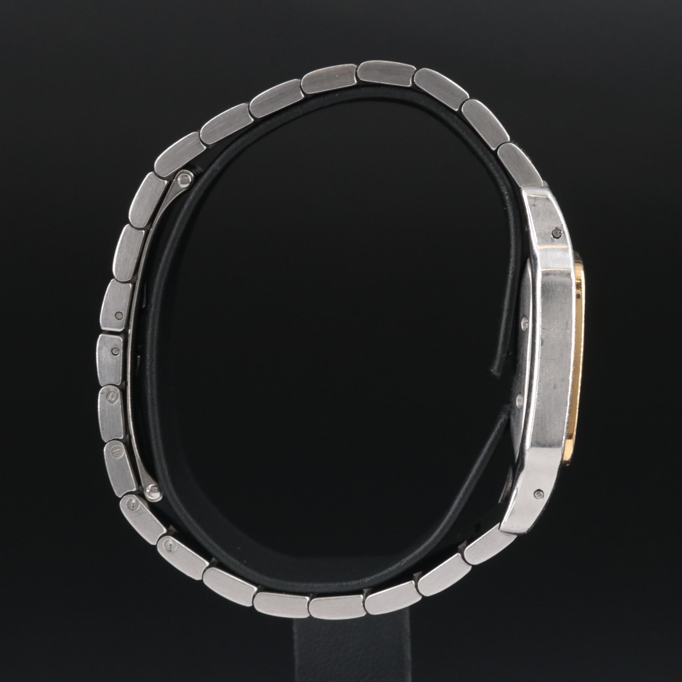 18K and Stainless Steel Cartier Santos Galbee Automatic Date Watch