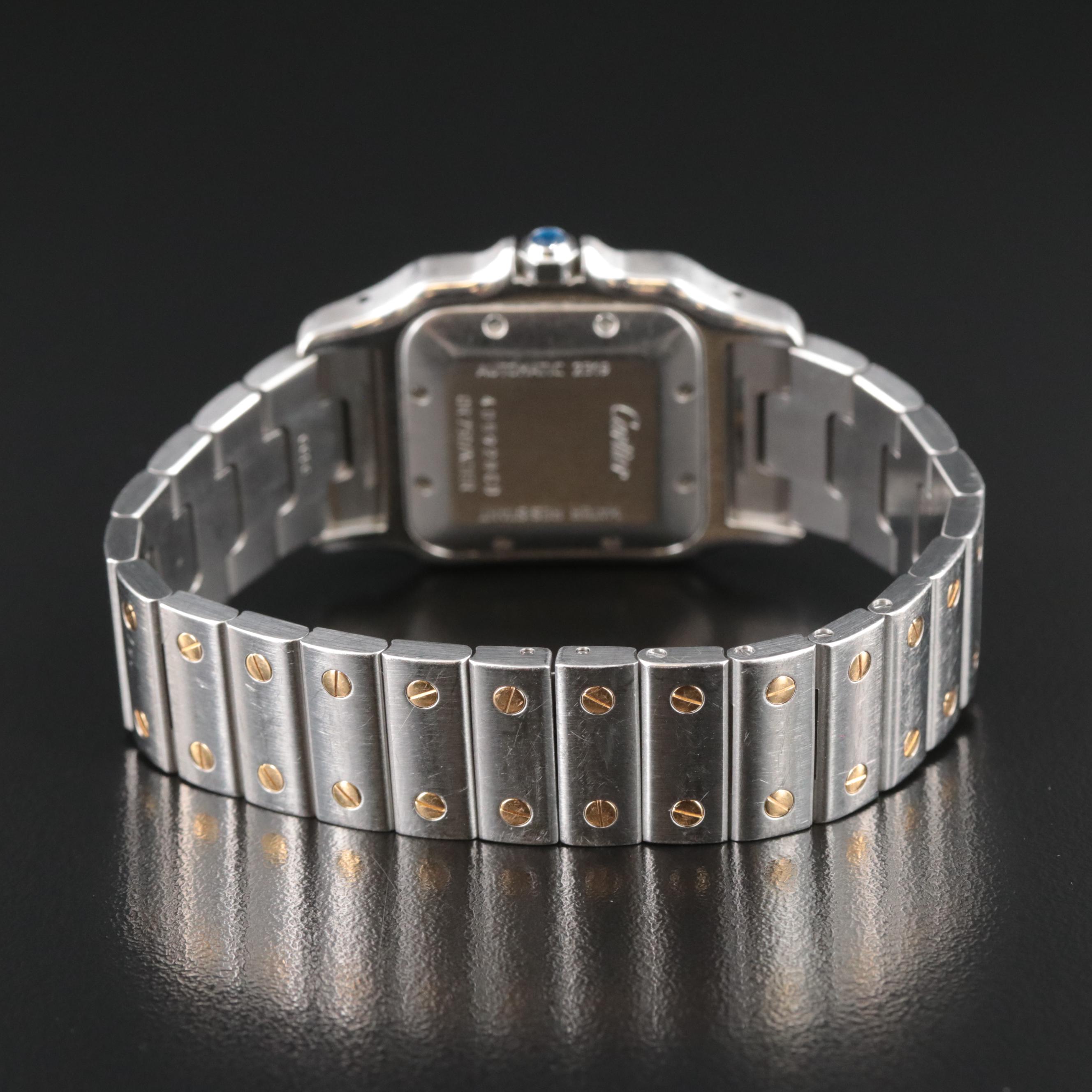 18K and Stainless Steel Cartier Santos Galbee Automatic Date Watch