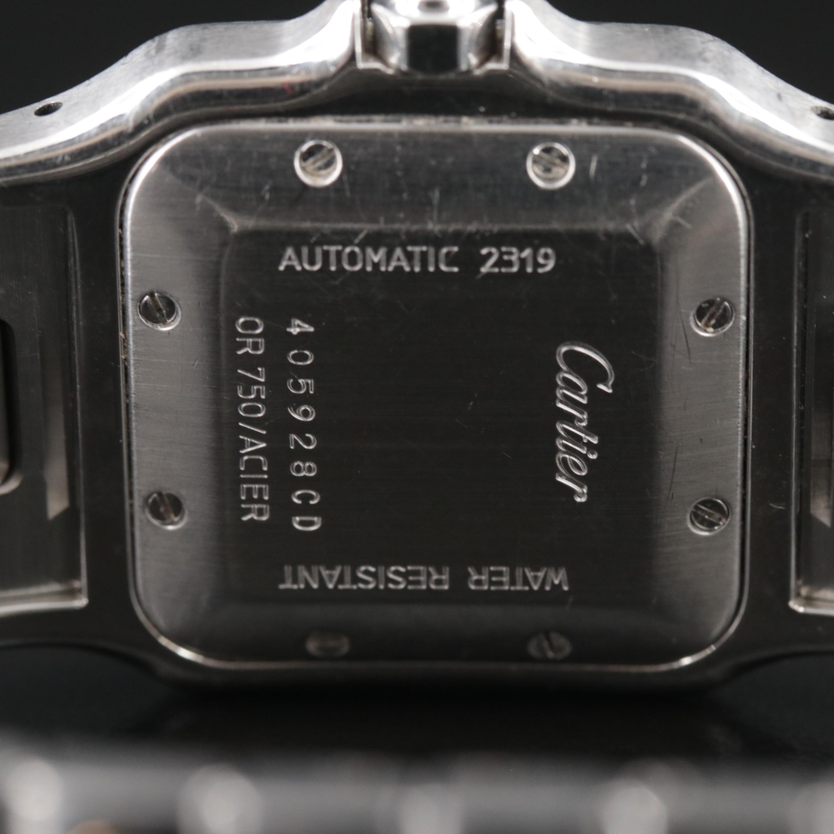 18K and Stainless Steel Cartier Santos Galbee Automatic Date Watch