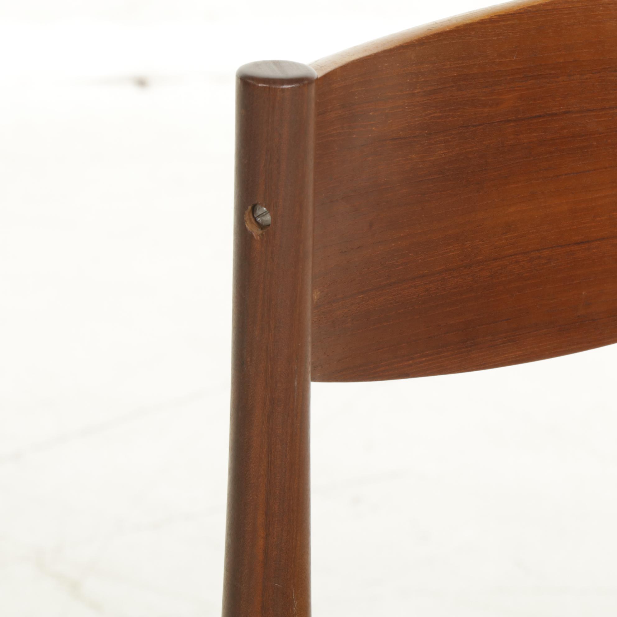 Poul Volther for Frem Rojle Danish Modern Side Chair with Woven Cord Seat