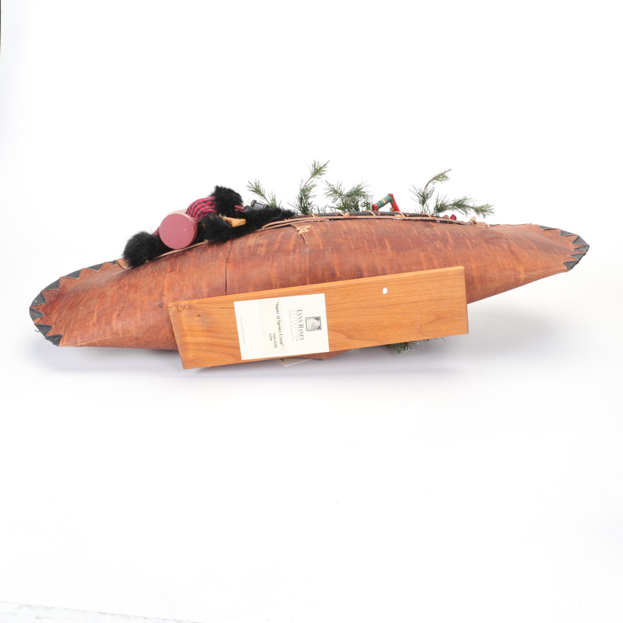 Lynn Haney "Santa of Spruce Creek" Santa in Canoe Figurine,1998