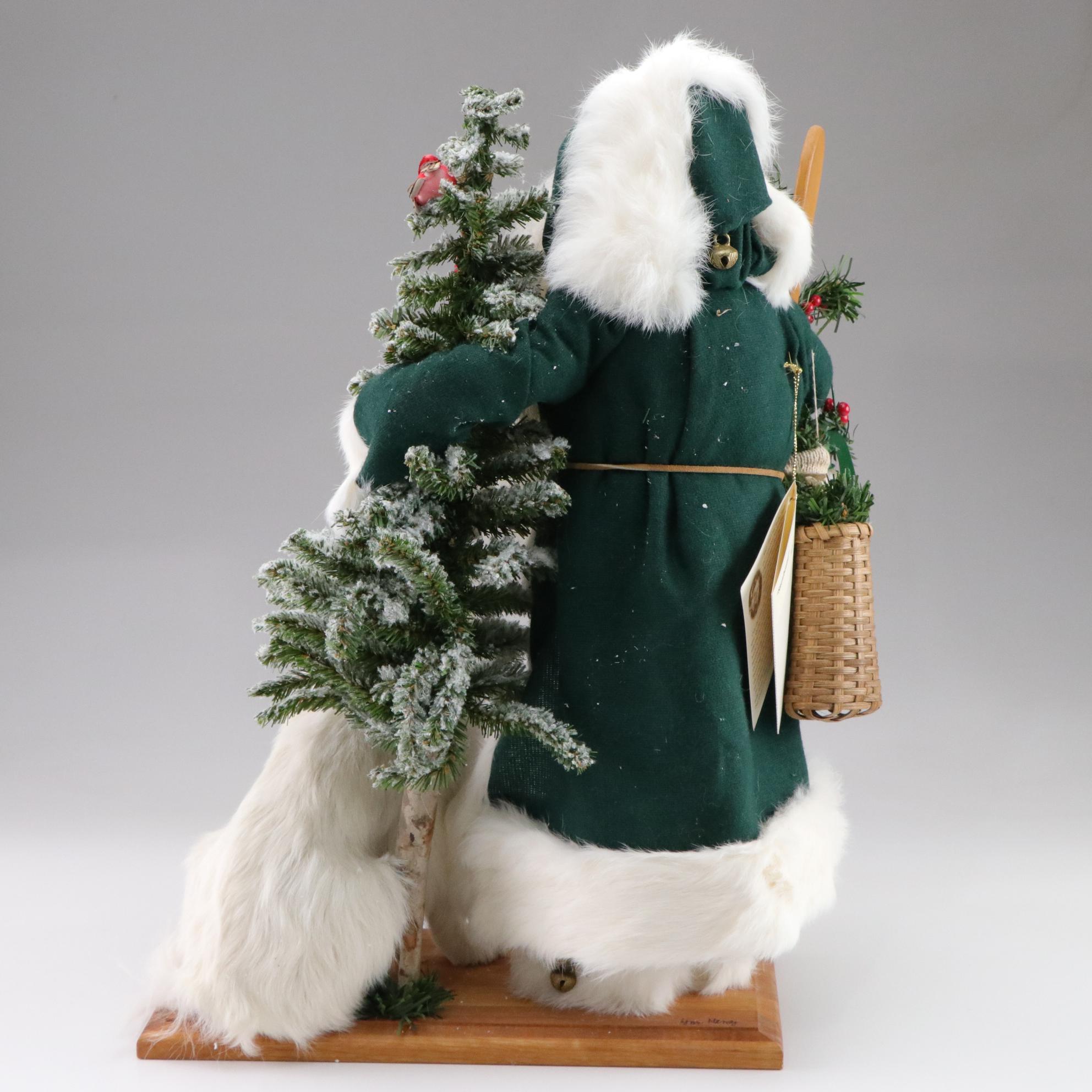 Lynn Haney "Snowbound" Signed Santa and Dog Figurine, 1999