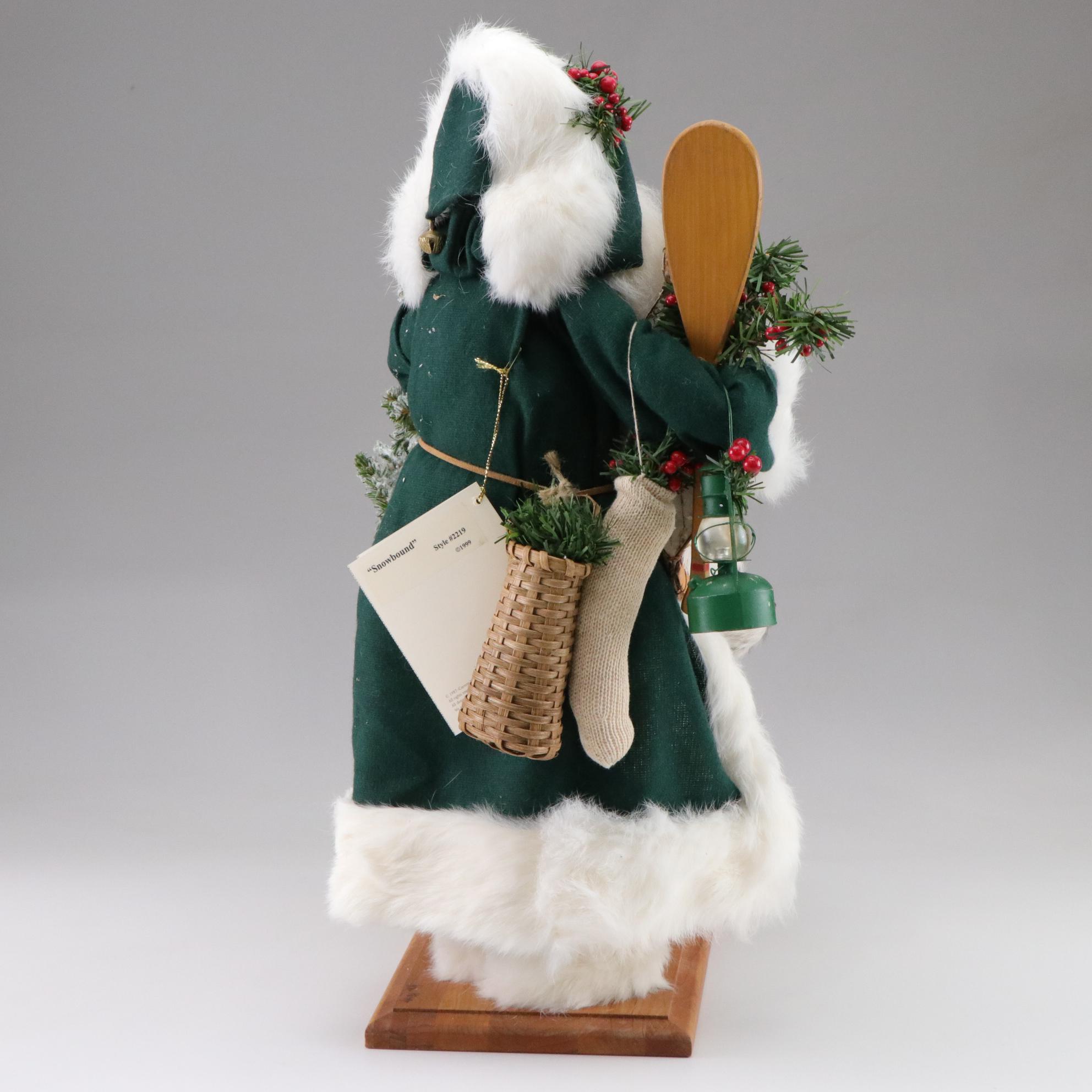 Lynn Haney "Snowbound" Signed Santa and Dog Figurine, 1999
