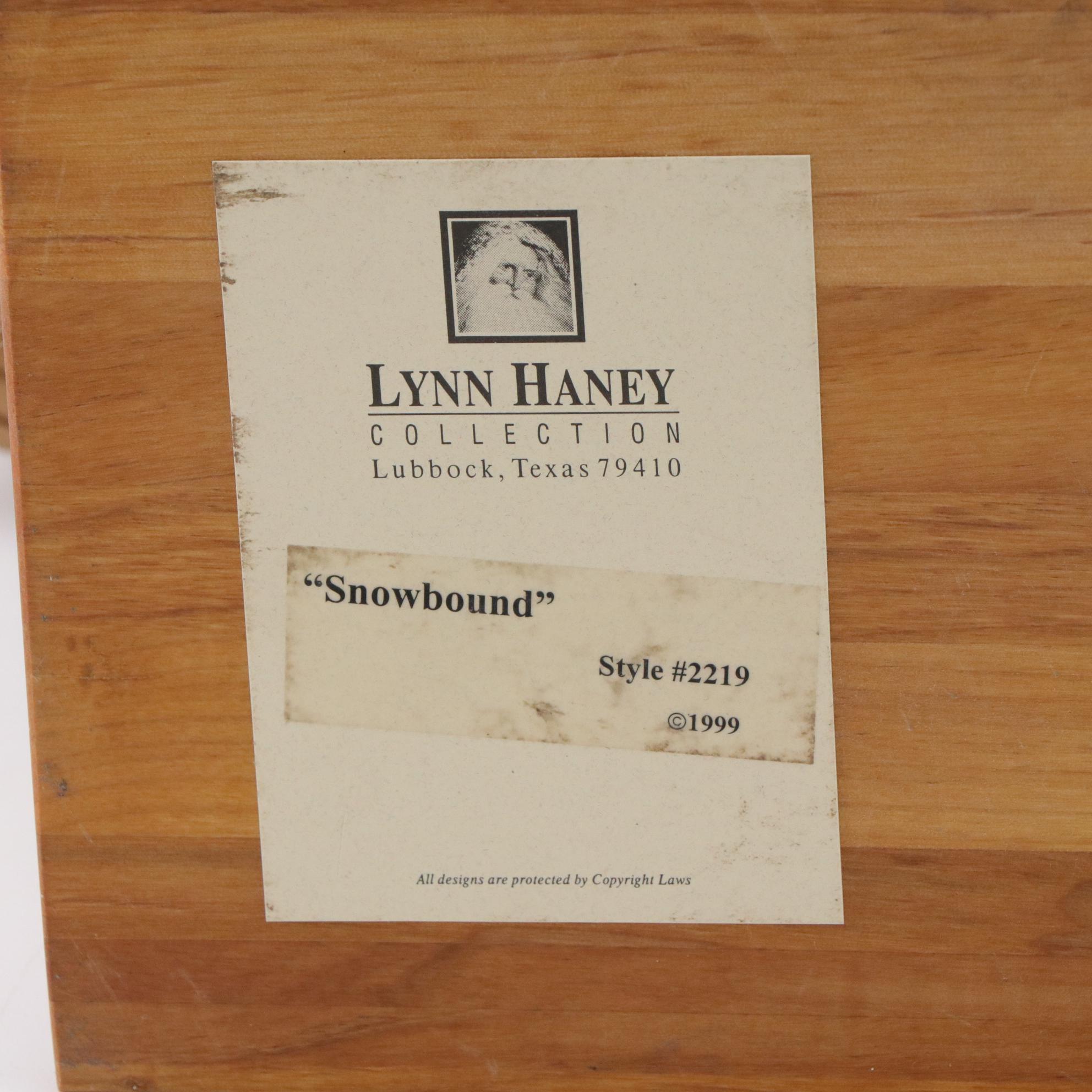 Lynn Haney "Snowbound" Signed Santa and Dog Figurine, 1999