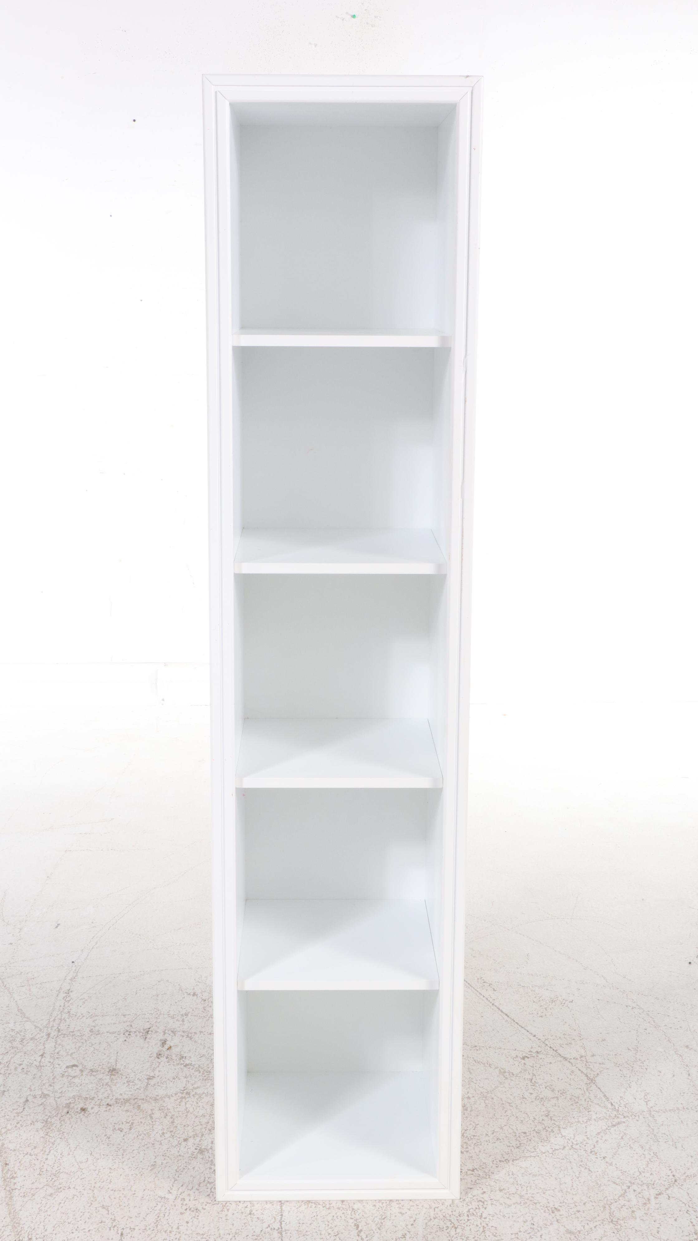 Painted Wood Cube Shaped Storage Cabinet