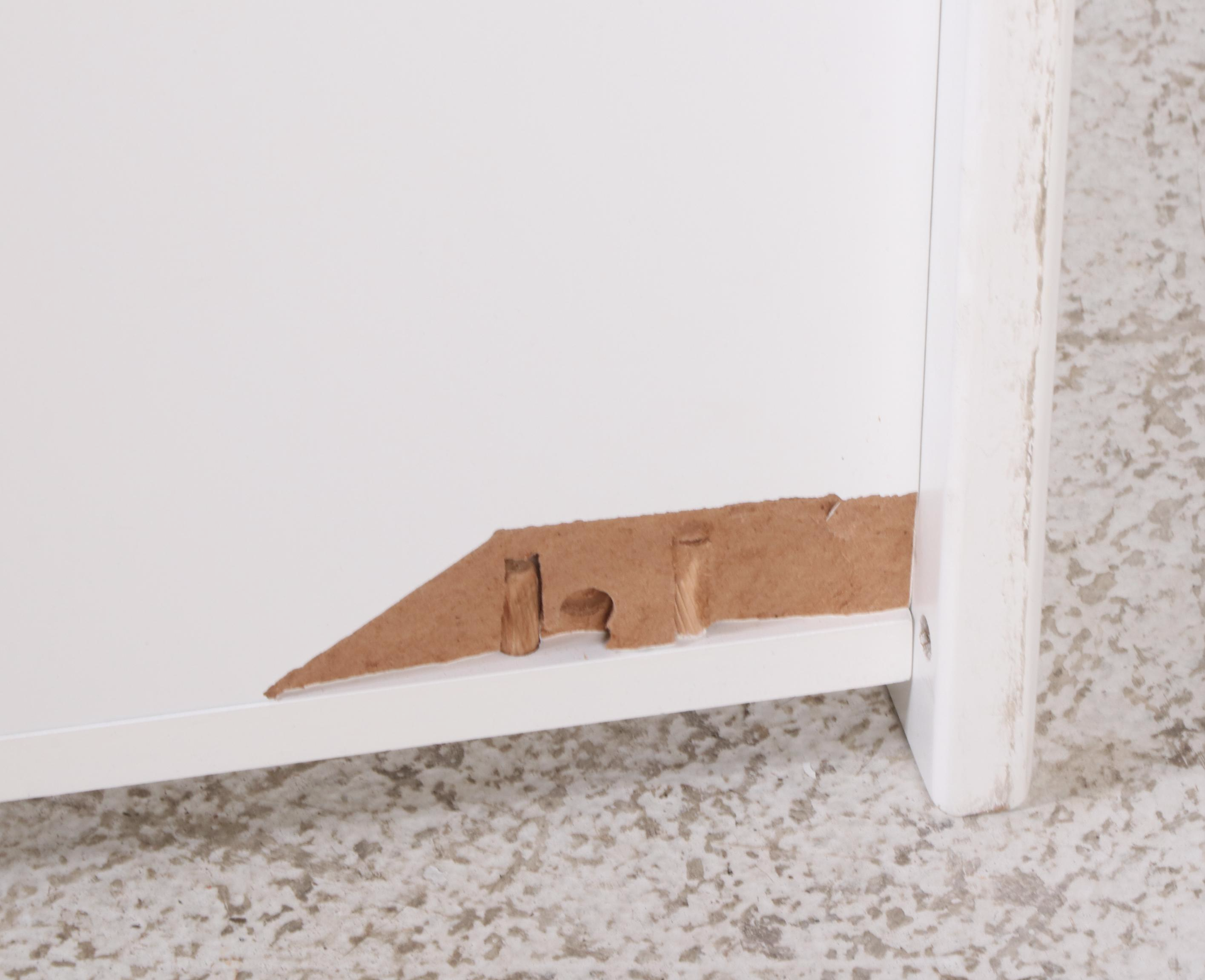 Painted Wood Cube Shaped Storage Cabinet