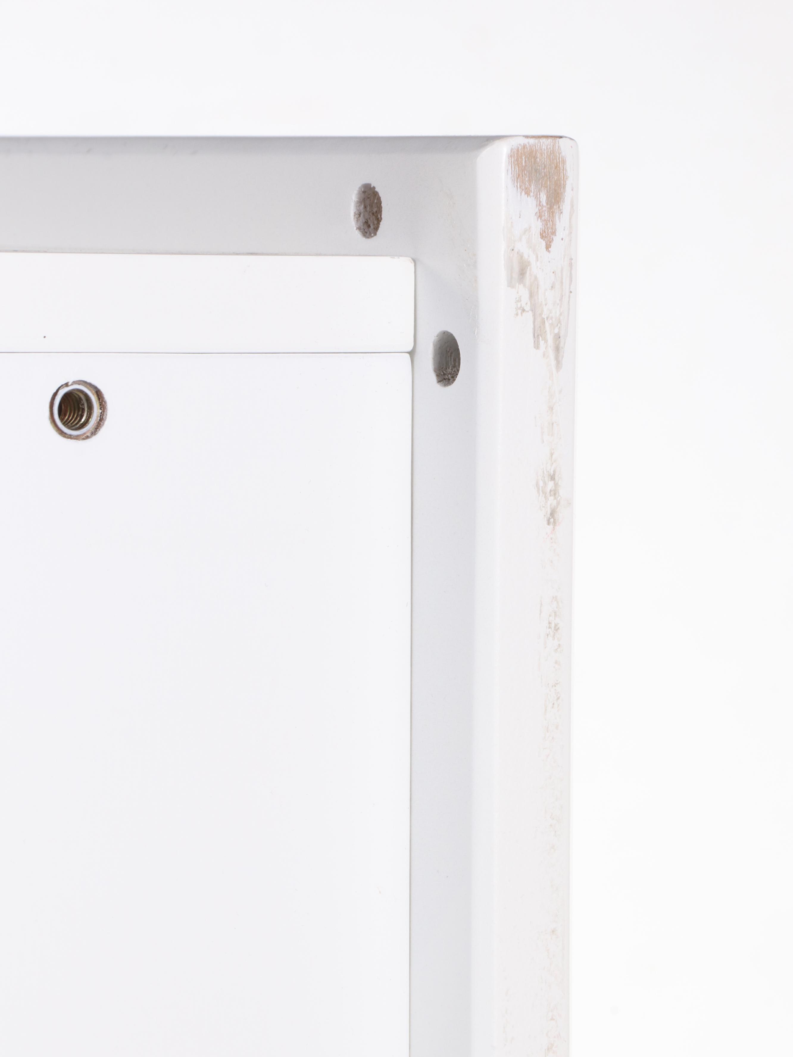 Painted Wood Cube Shaped Storage Cabinet