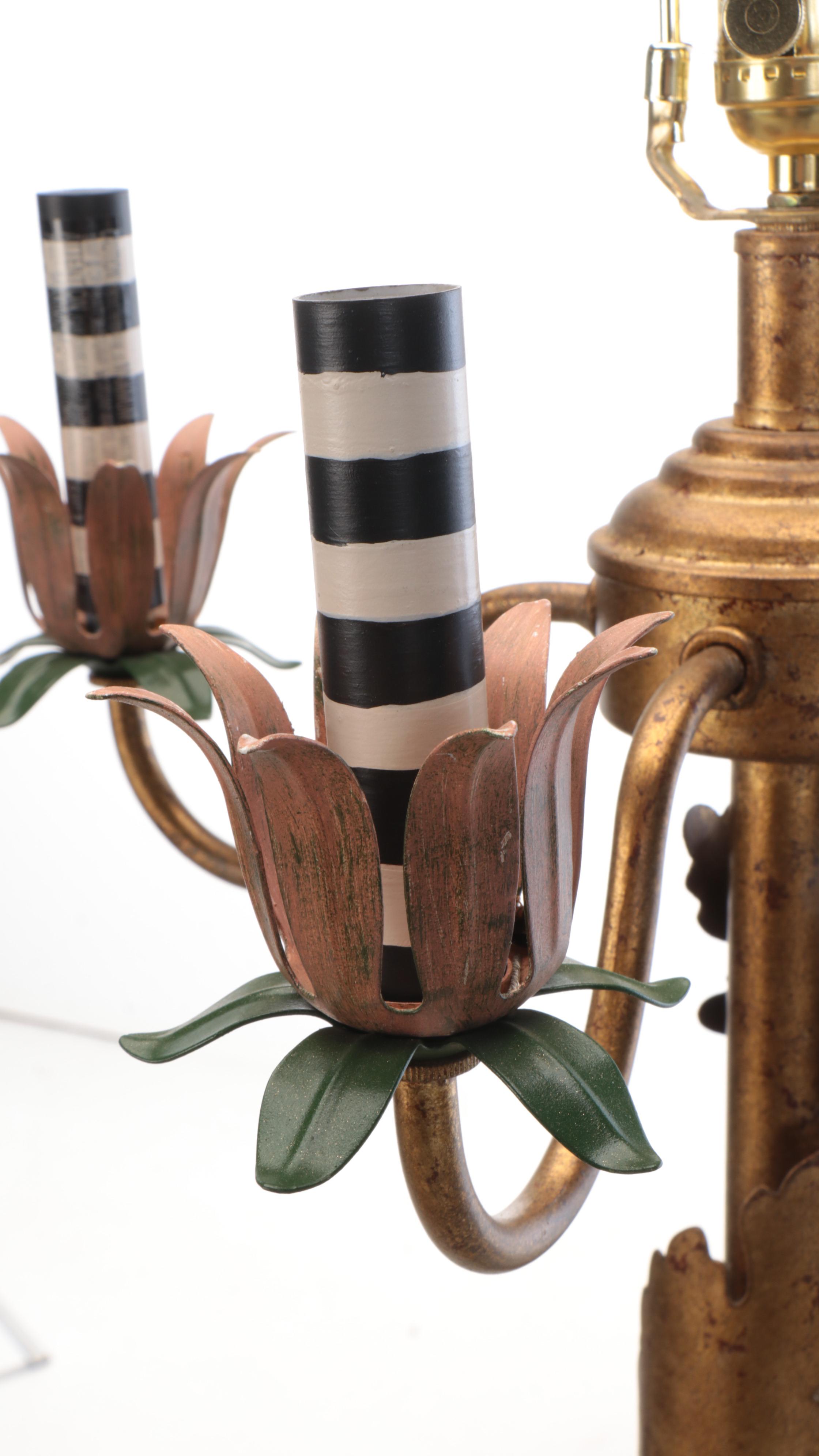 MacKenzie-Childs "Paradise" Floor Lamp with Beaded Beetle Shade, 21st Century