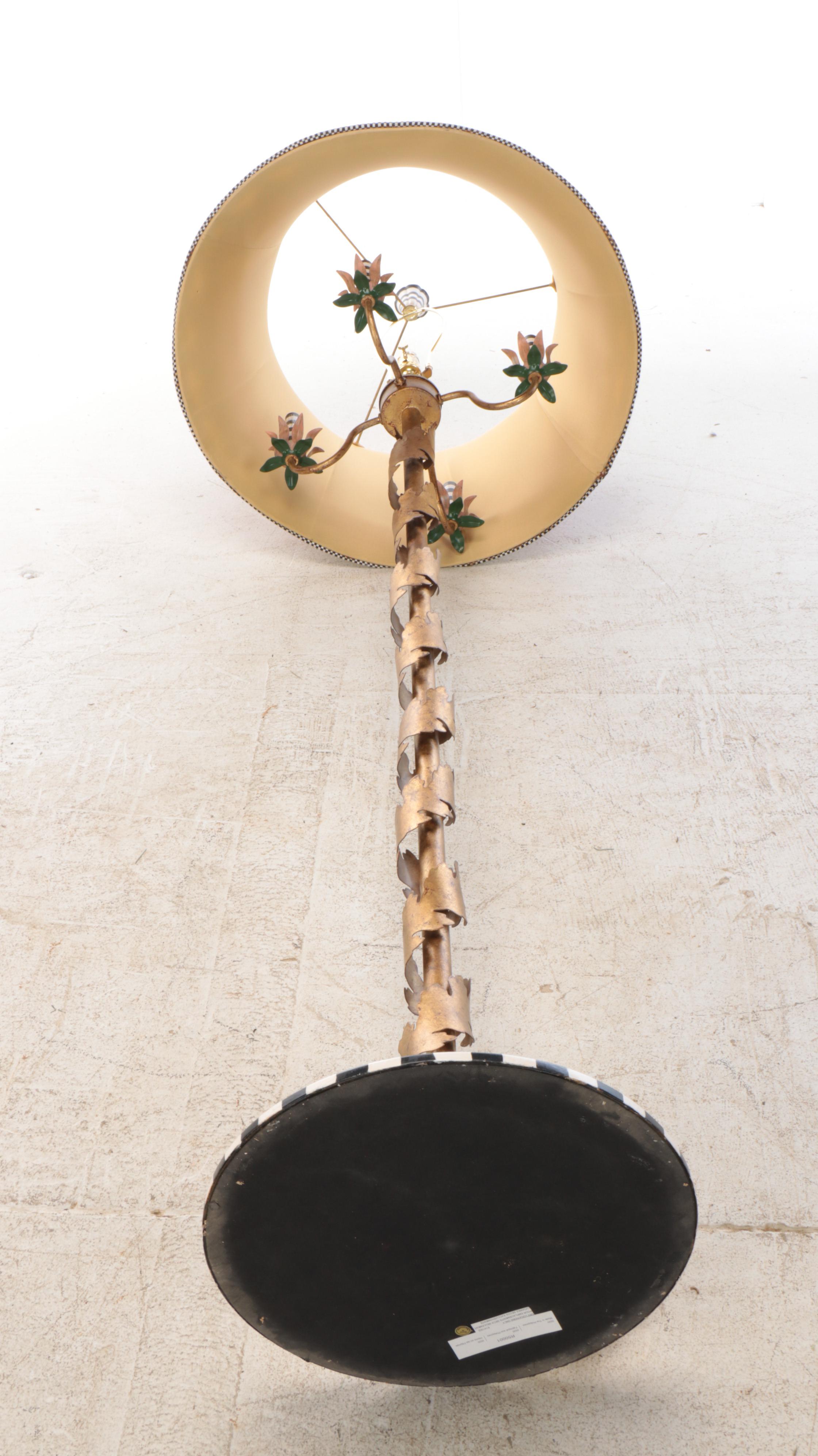 MacKenzie-Childs "Paradise" Floor Lamp with Beaded Beetle Shade, 21st Century