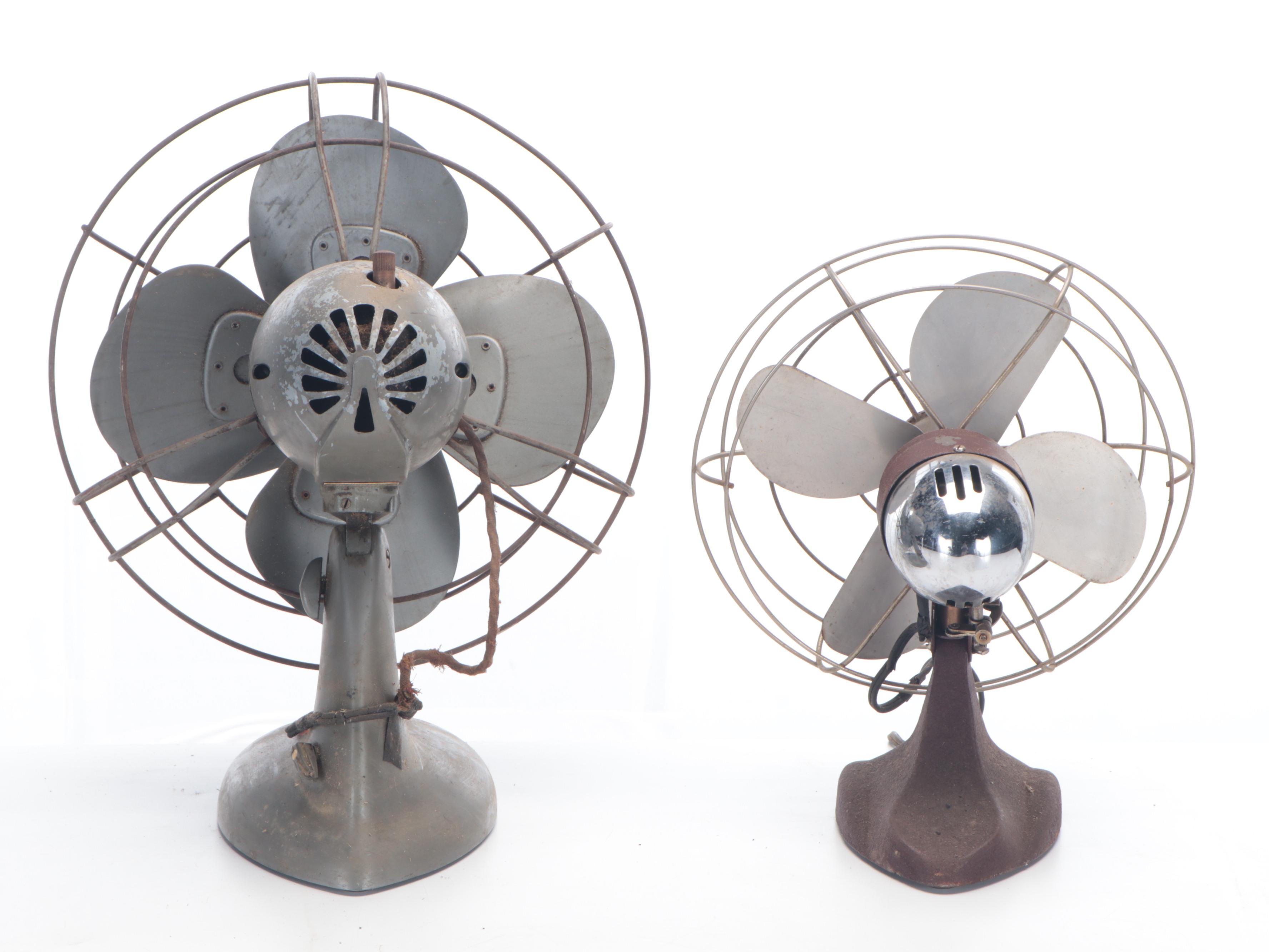 Westinghouse and J.C. Penney Metal Desk Fans, Early/ Mid-20th Century