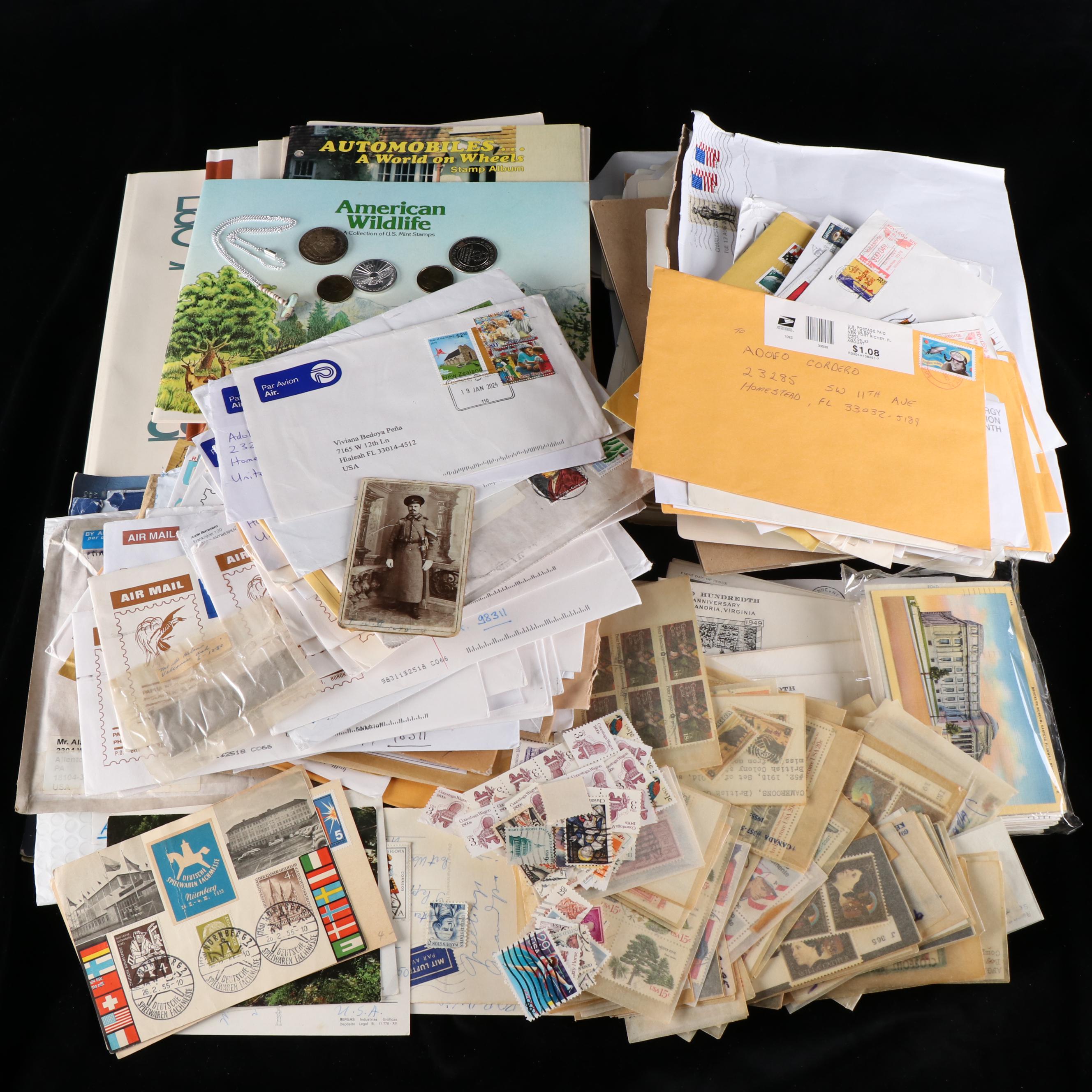 Group of World Postal Covers, U.S. Postage Stamps, Postal Covers, Airmail & More