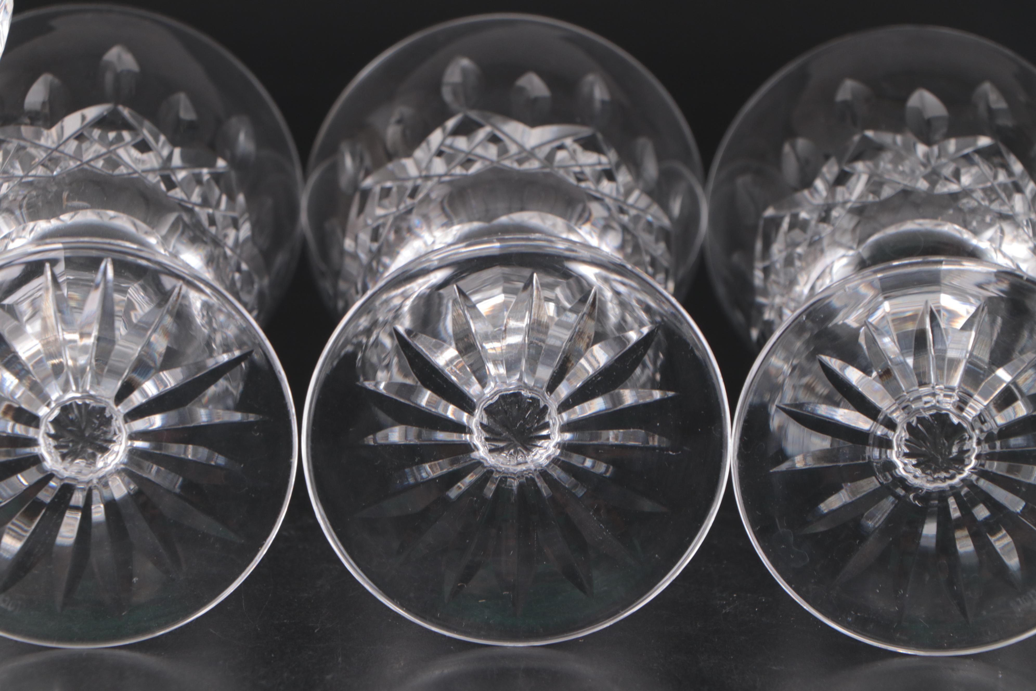 Waterford Crystal "Lismore" Water Goblets, Mid to Late 20th Century
