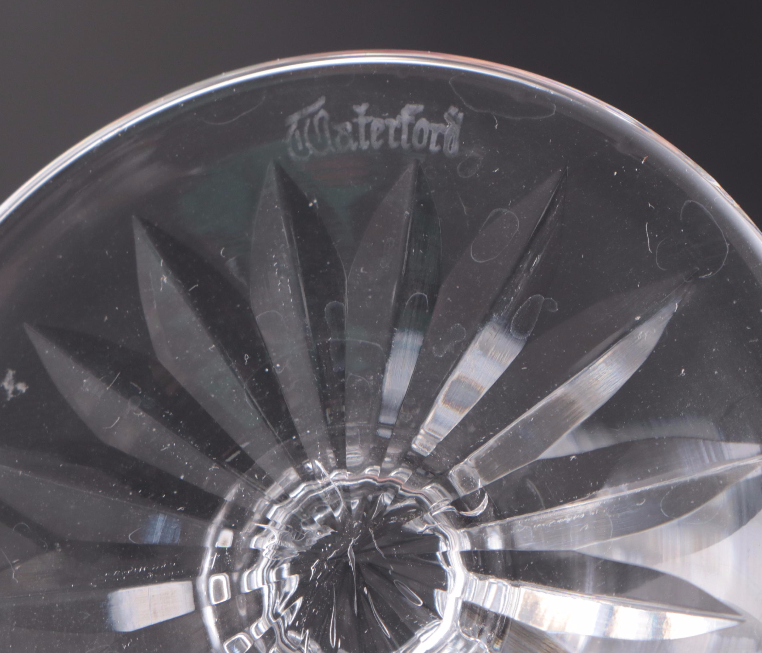 Waterford Crystal "Lismore" Water Goblets, Mid to Late 20th Century