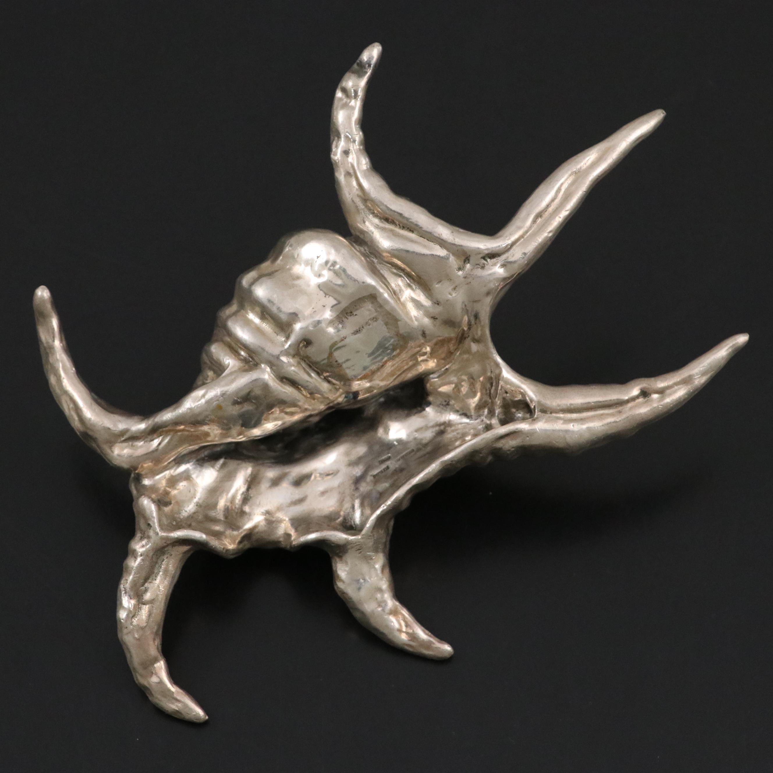 Italian Buccellati Sterling Silver Shell Figurine