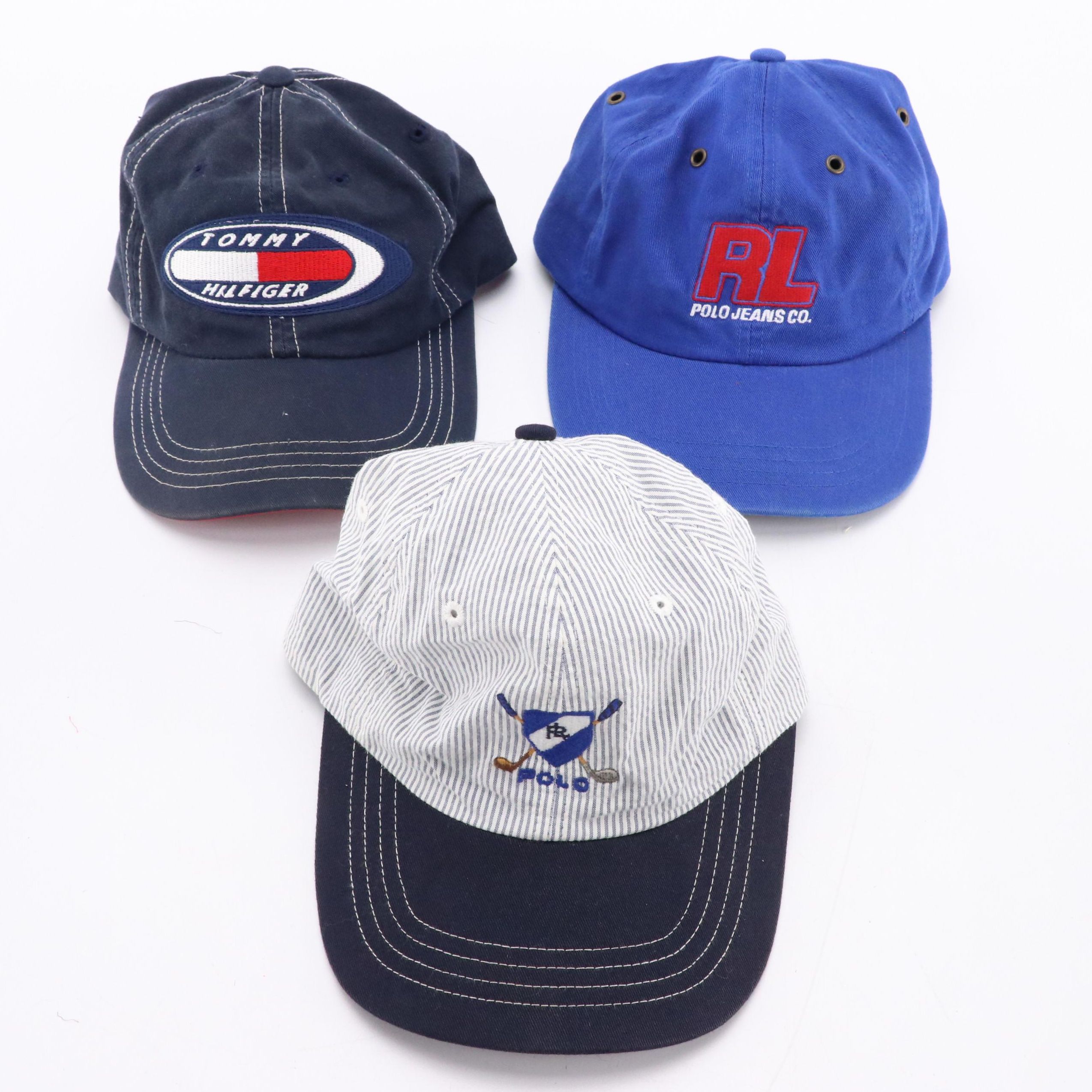 Polo by Ralph Lauren, Polo Jeans Co. and Tommy Hilfiger Baseball Hats