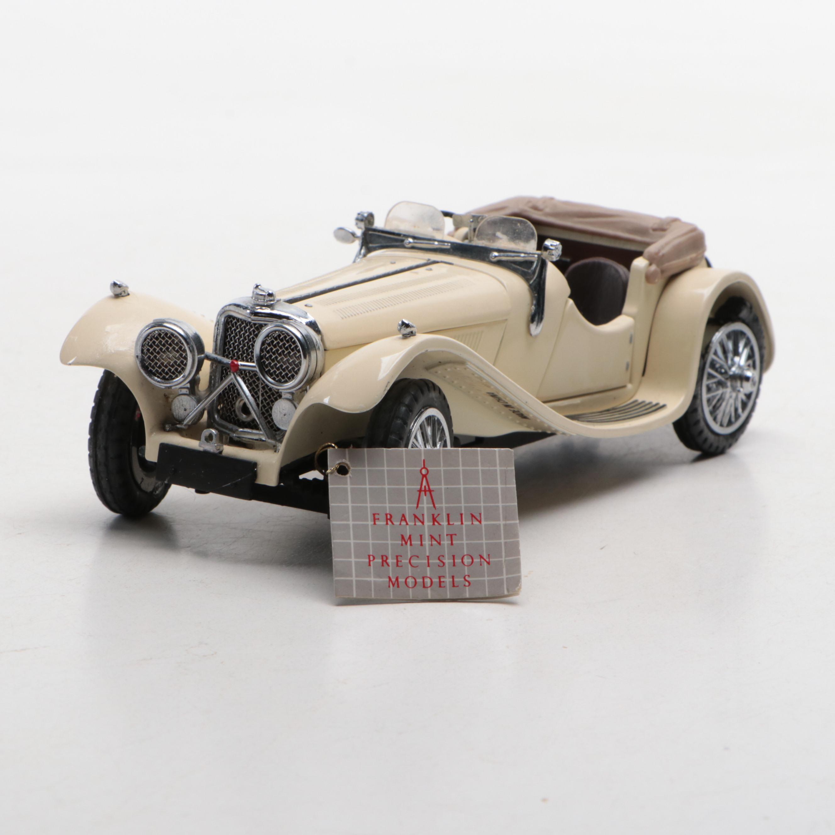 Franklin Mint 1933 Duesenberg SJ Twenty Grand and 1938 Jaguar SS-100 Model Cars