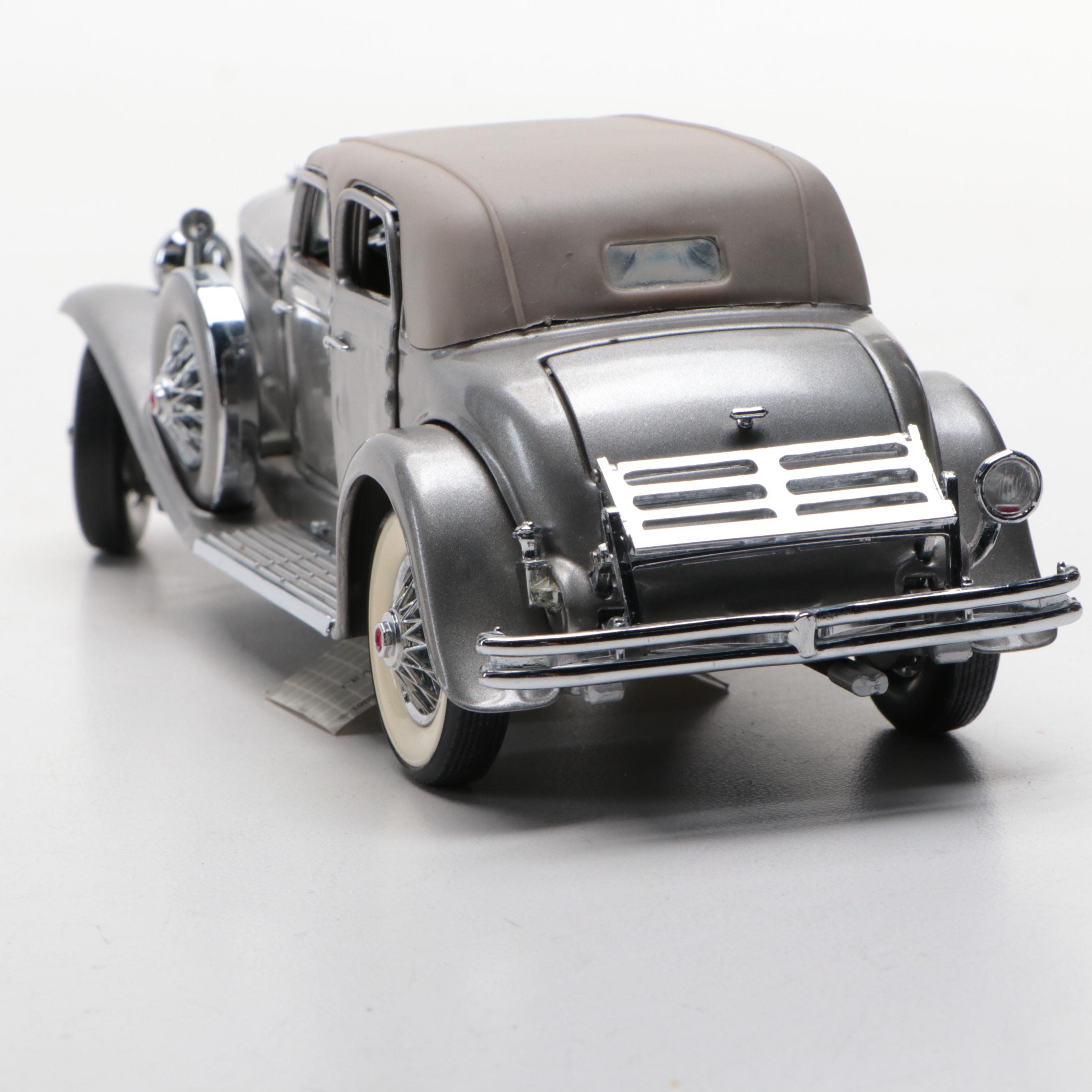 Franklin Mint 1933 Duesenberg SJ Twenty Grand and 1938 Jaguar SS-100 Model Cars