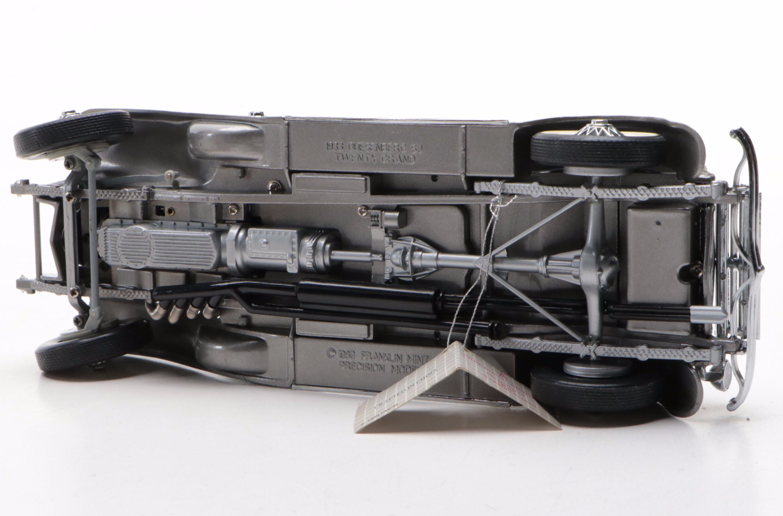 Franklin Mint 1933 Duesenberg SJ Twenty Grand and 1938 Jaguar SS-100 Model Cars