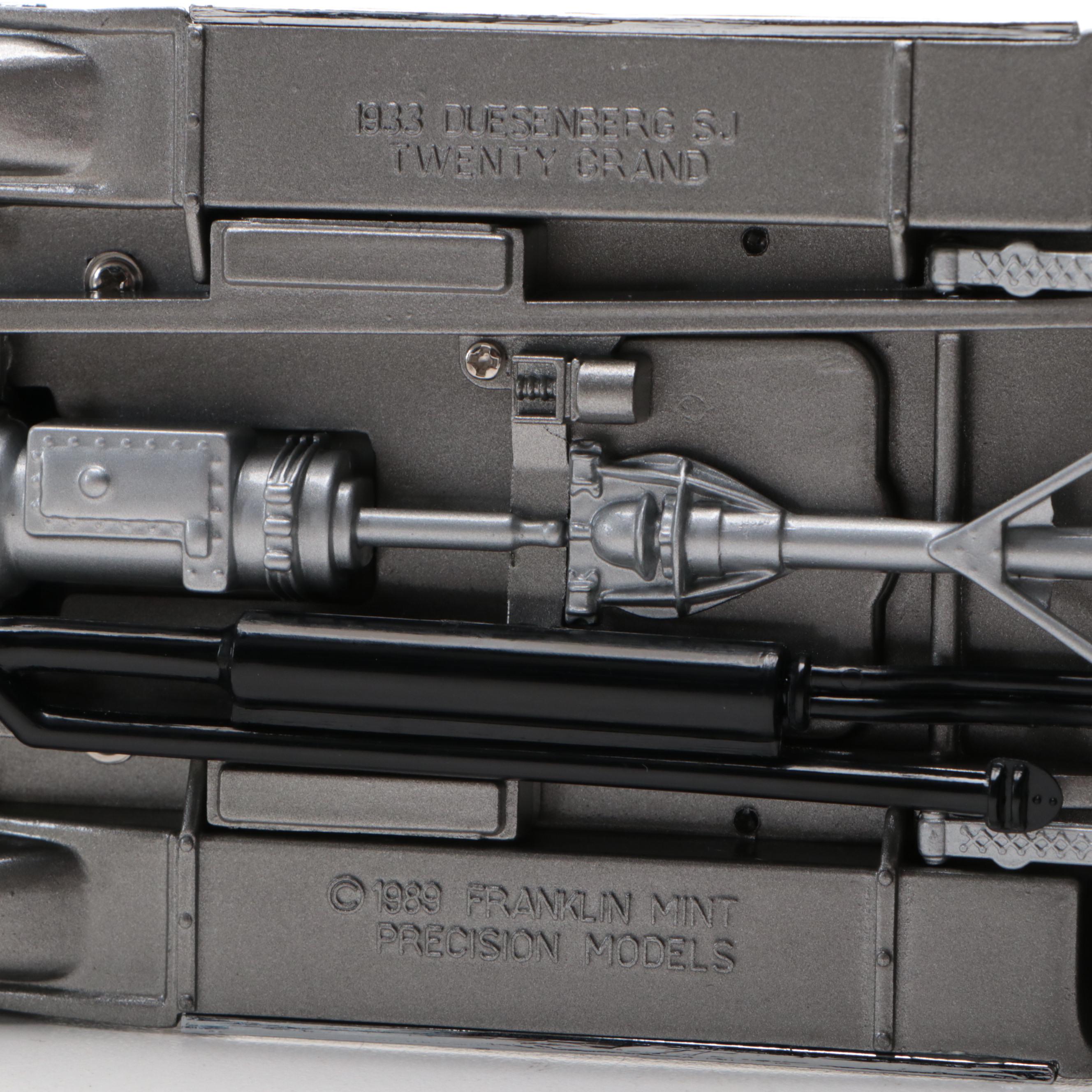 Franklin Mint 1933 Duesenberg SJ Twenty Grand and 1938 Jaguar SS-100 Model Cars