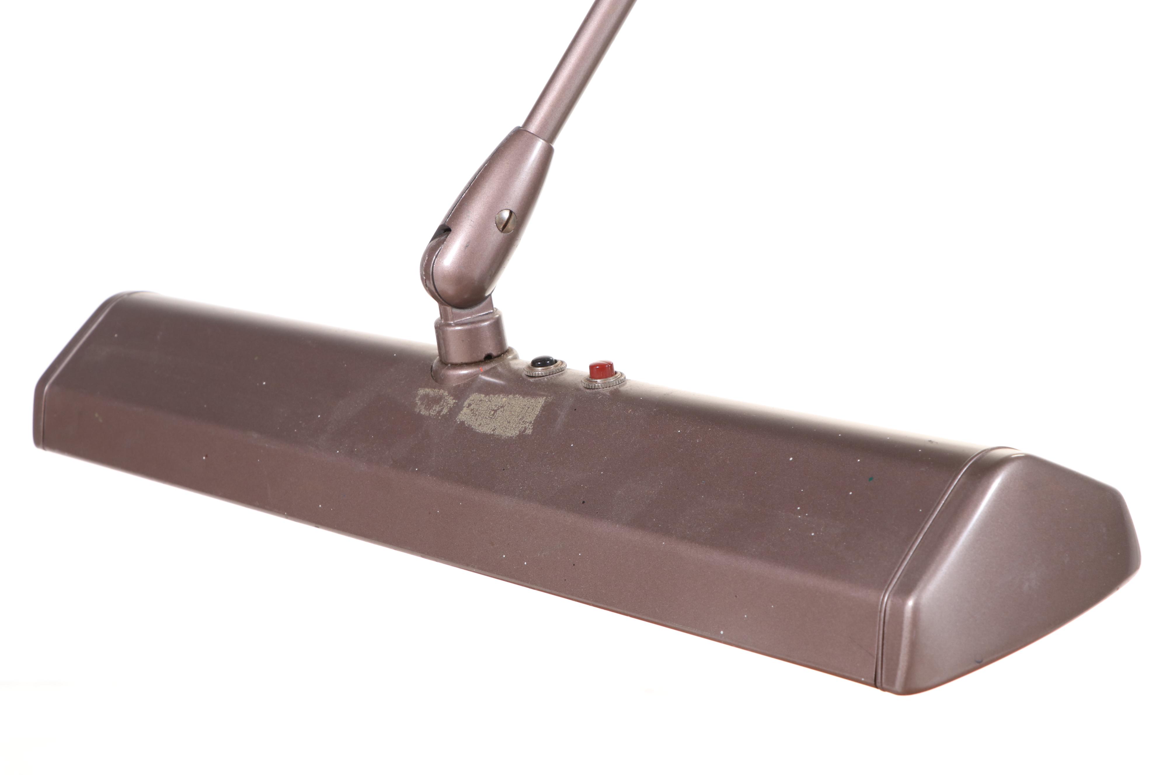 Anco Bilt Industrial Style Wood and Metal Drafting Table with Adjustable Lamp