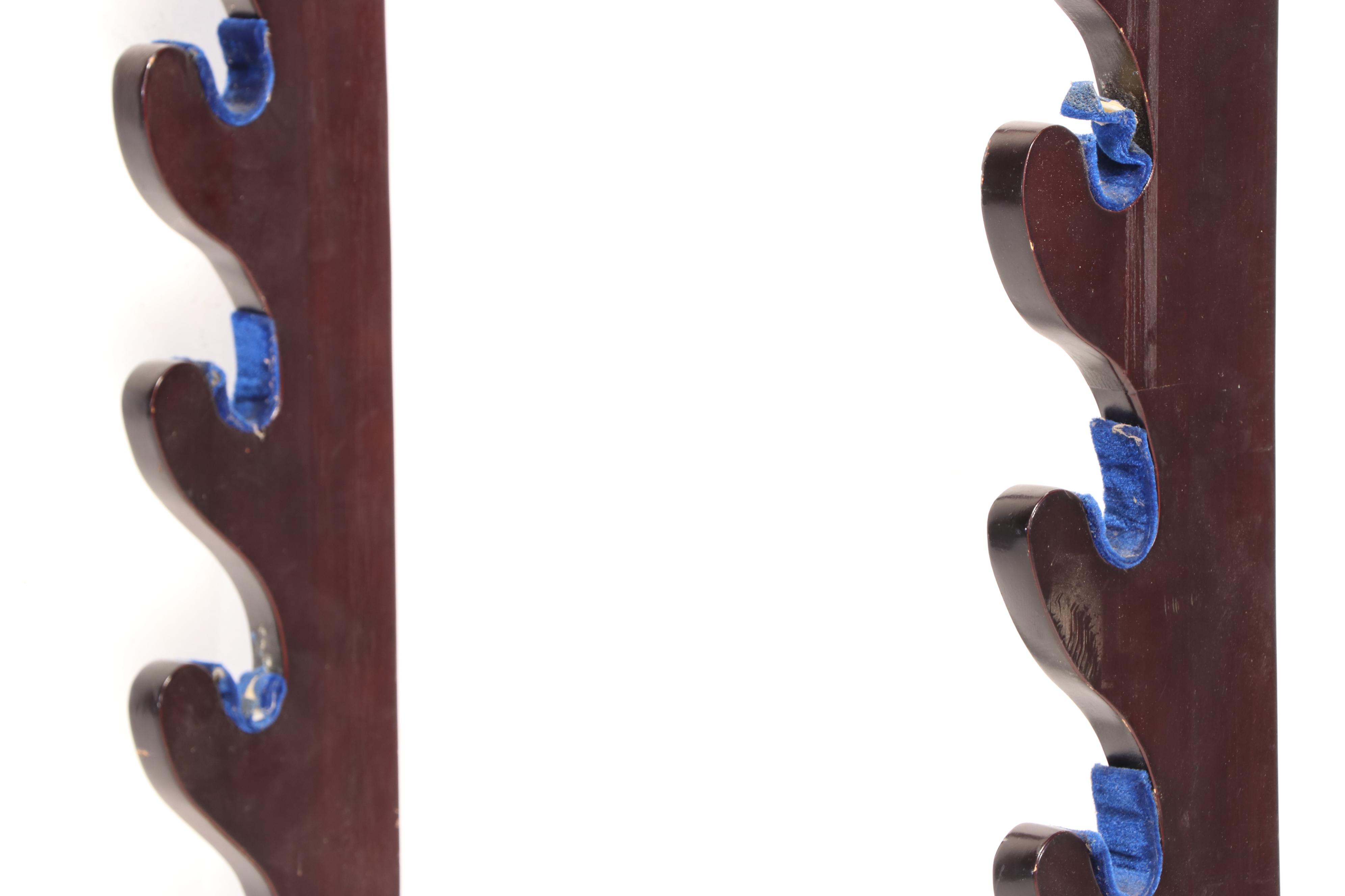 Walnut Finish Wall Hanging Gun Rack