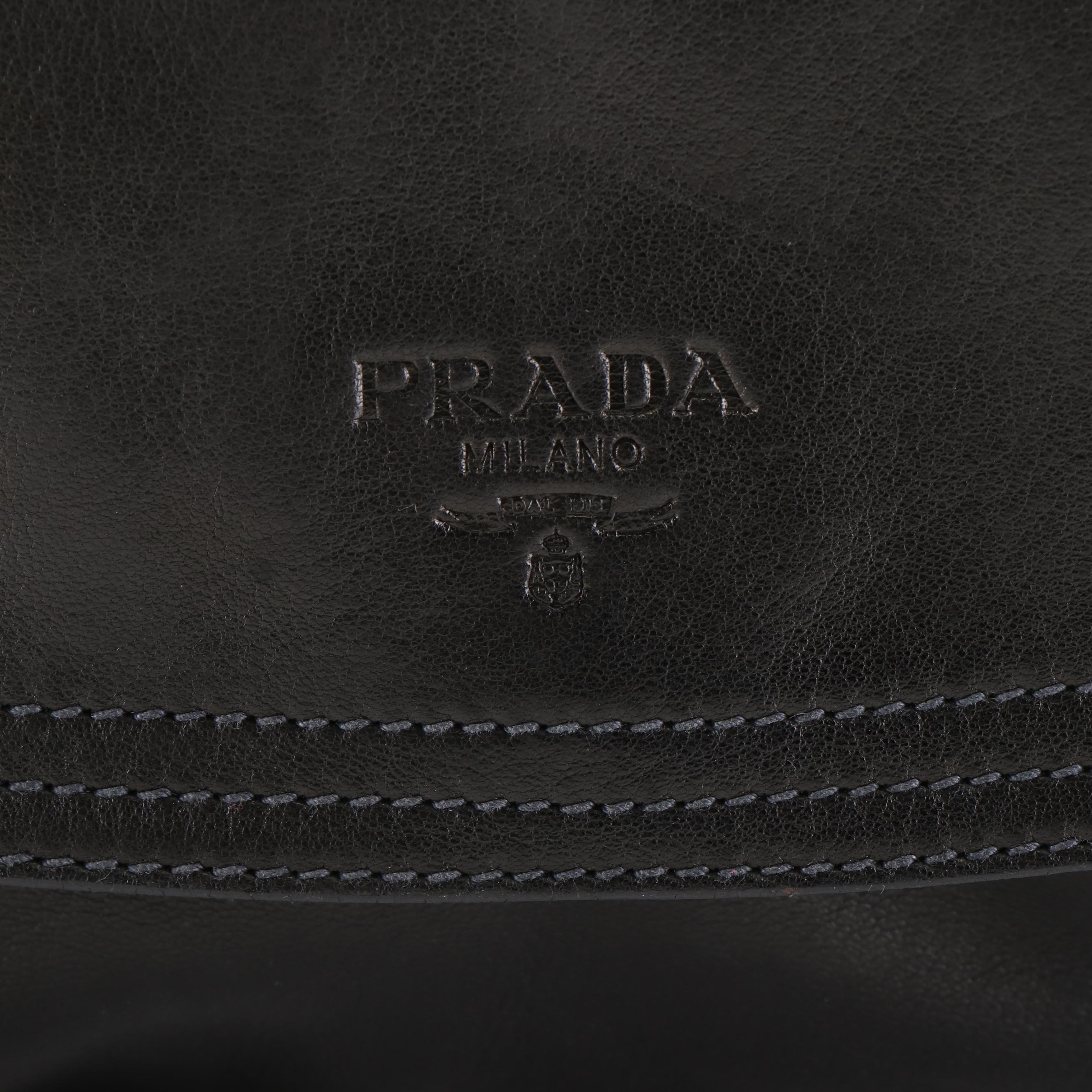 Prada Crossbody Sling Bag in Black Leather