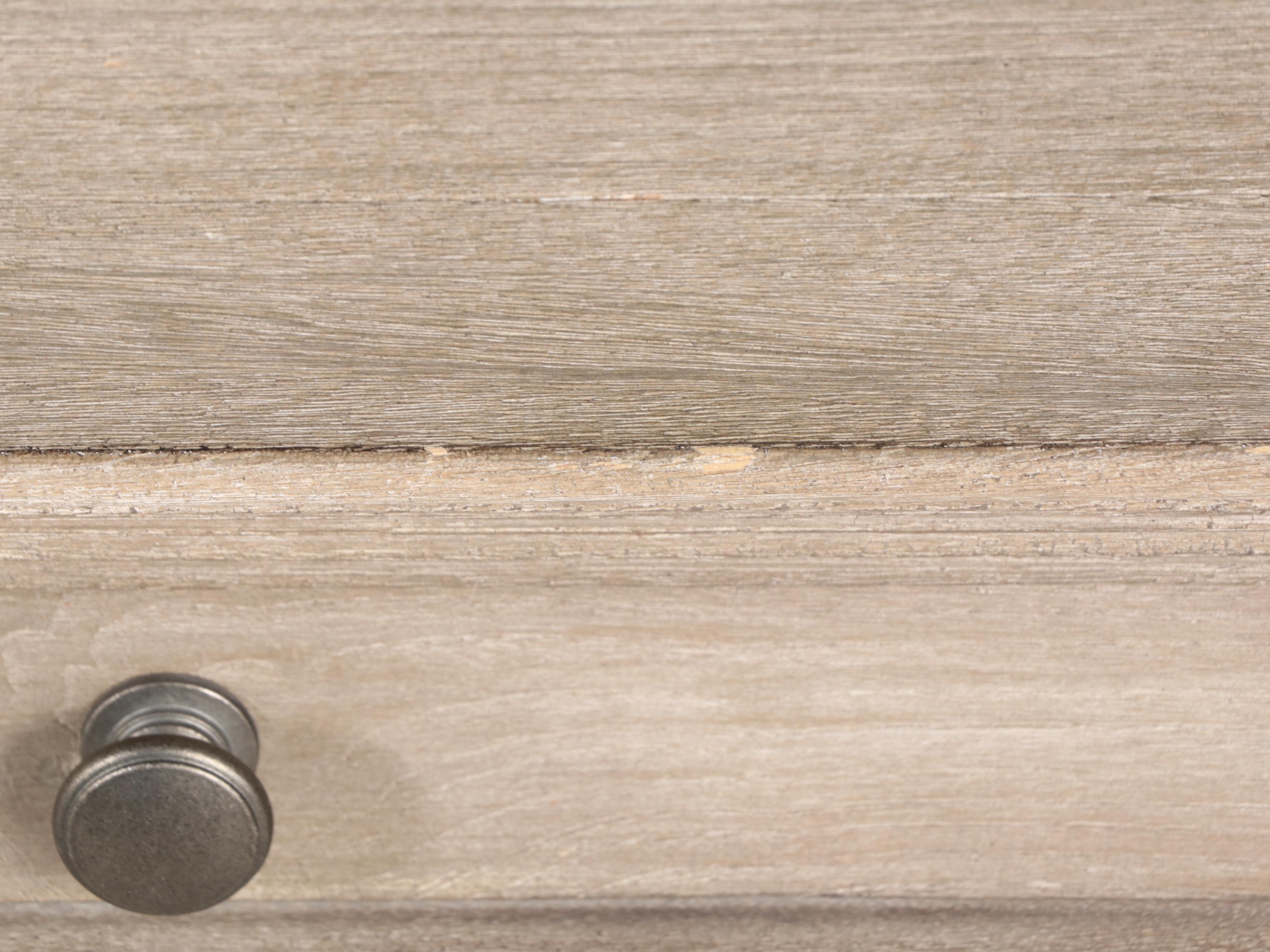 Pottery Barn "Livingston" Meranti Wood Executive's Desk in Grey Wash