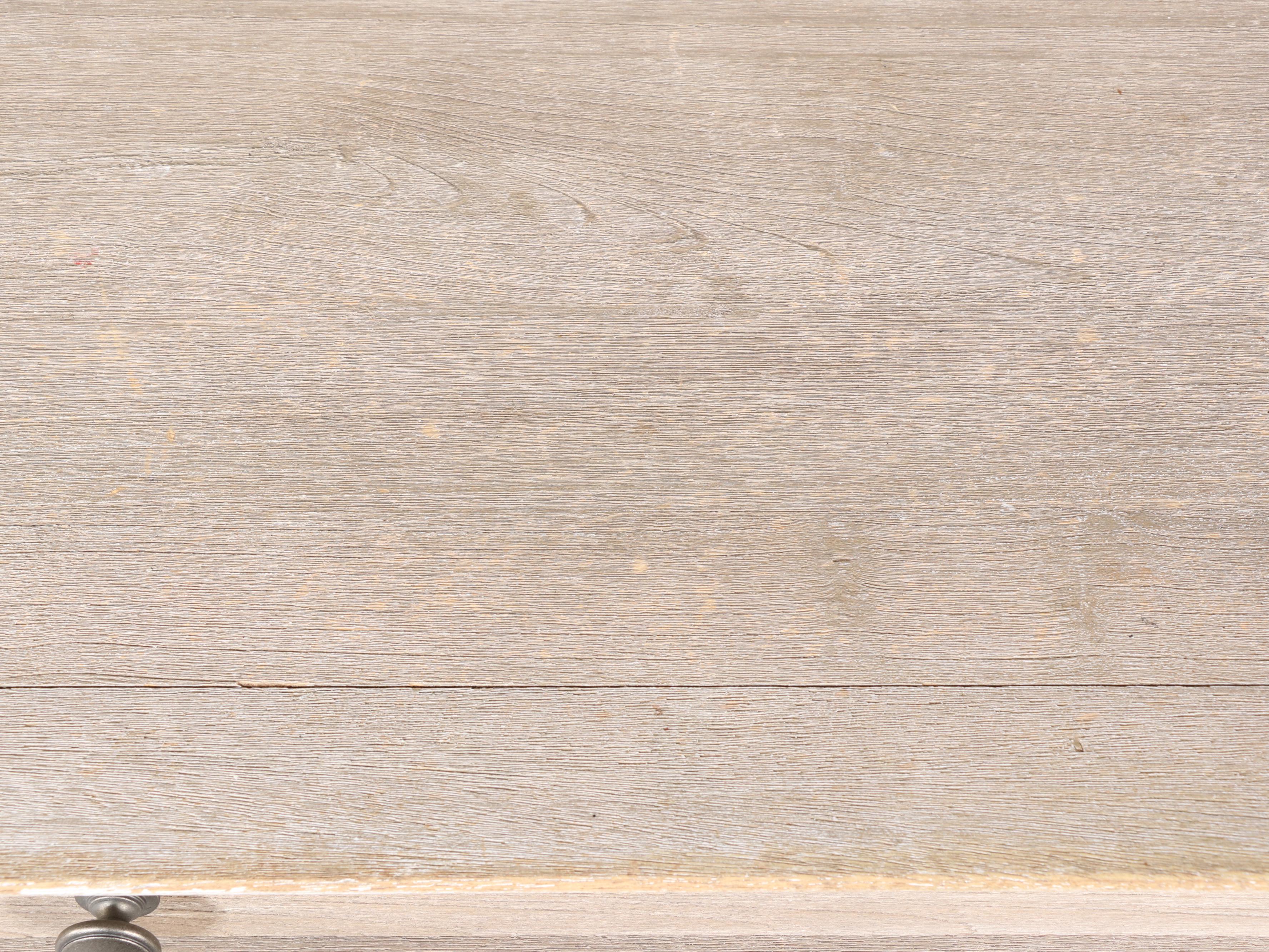 Pottery Barn "Livingston" Meranti Wood Executive's Desk in Grey Wash