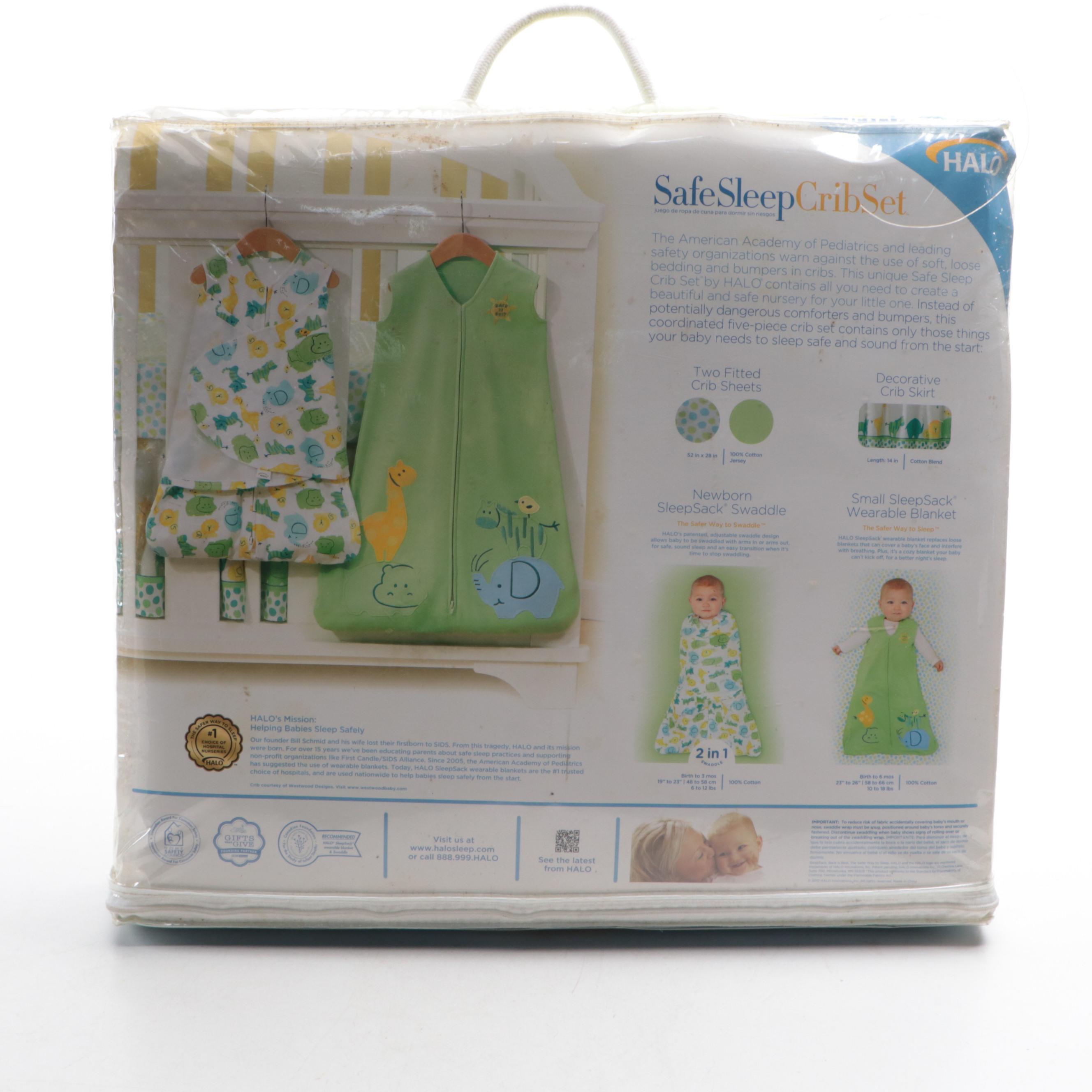 Halo Safe Sleep Crib Set with Aurora Ceramic Bank and Other Nursery Décor