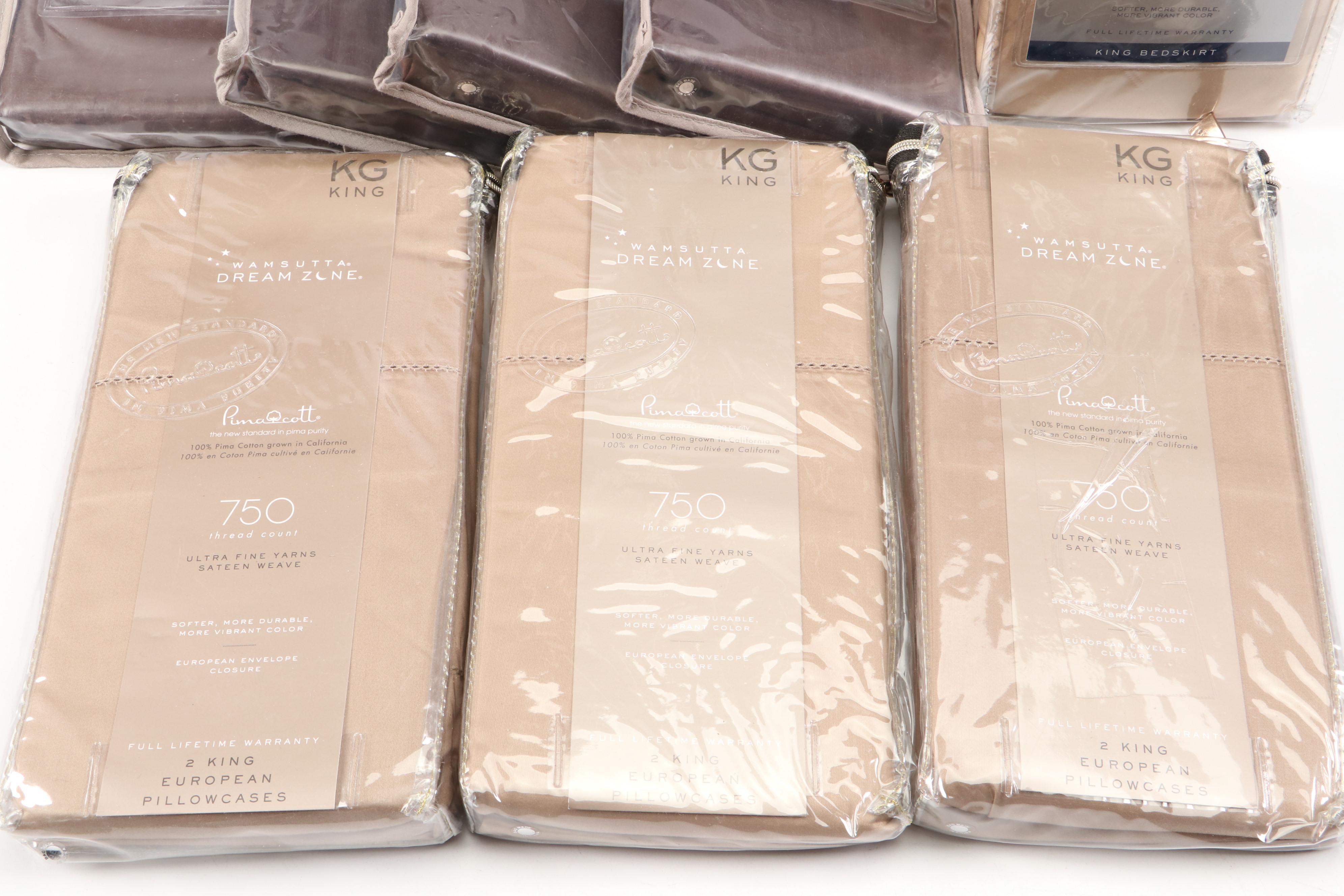 Wamsutta Cotton King Flat Sheet and Pillowcases with Other Bedding