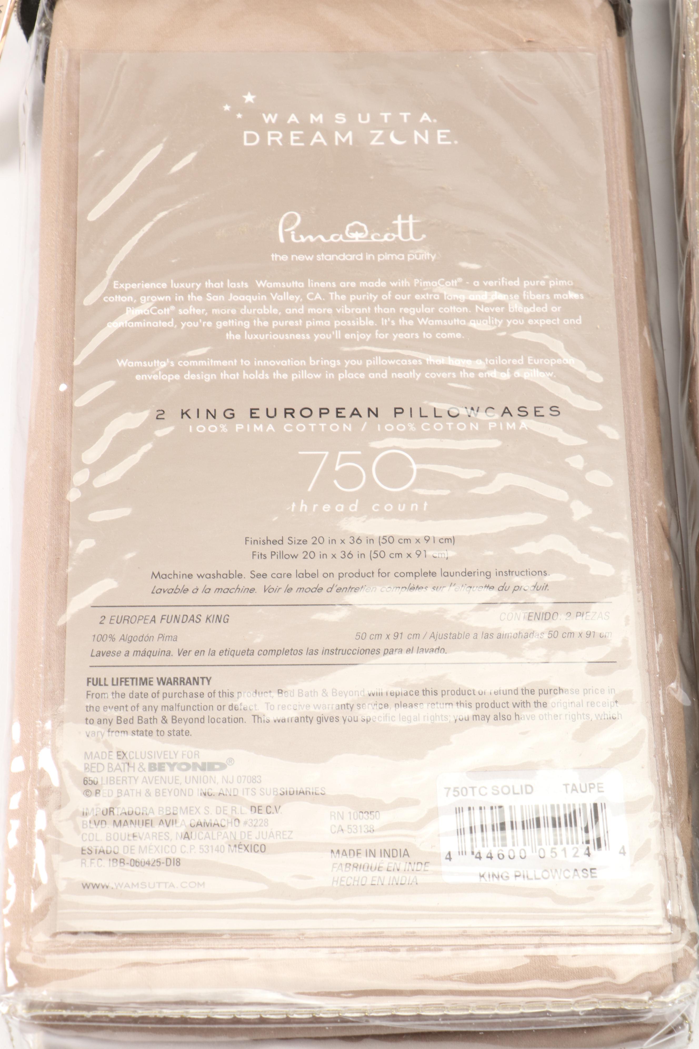 Wamsutta Cotton King Flat Sheet and Pillowcases with Other Bedding